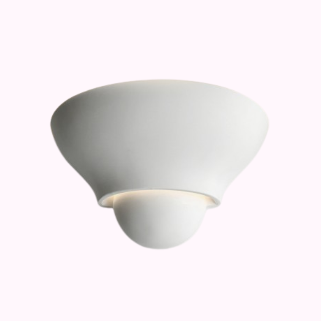 French curved plaster wall sconce 30x16x14cm