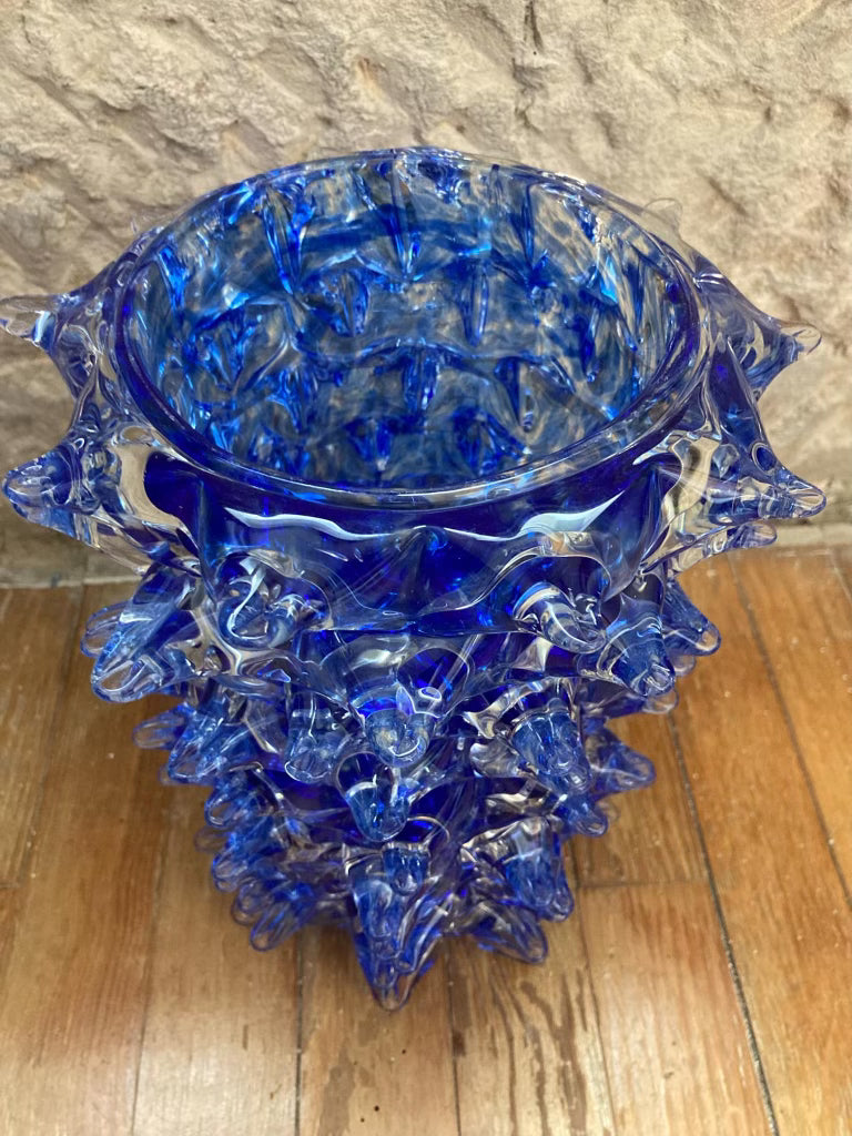 Murano Rostrato Vase – Handcrafted Italian Glass, 30cm x 20cm