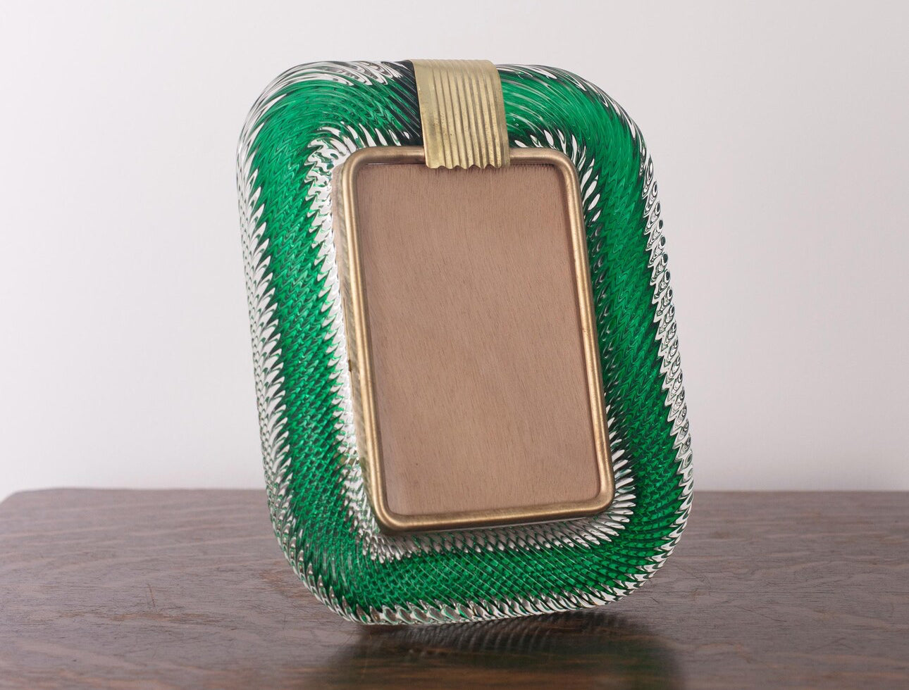 Venetian Murano frame with brass