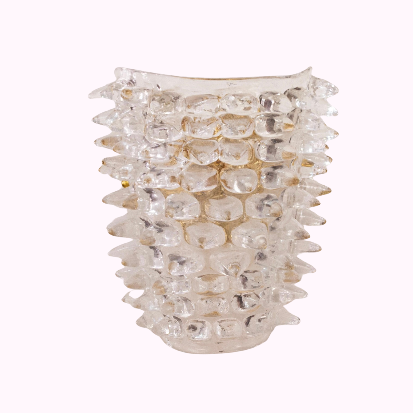 Spikey Murano glass wall sconce