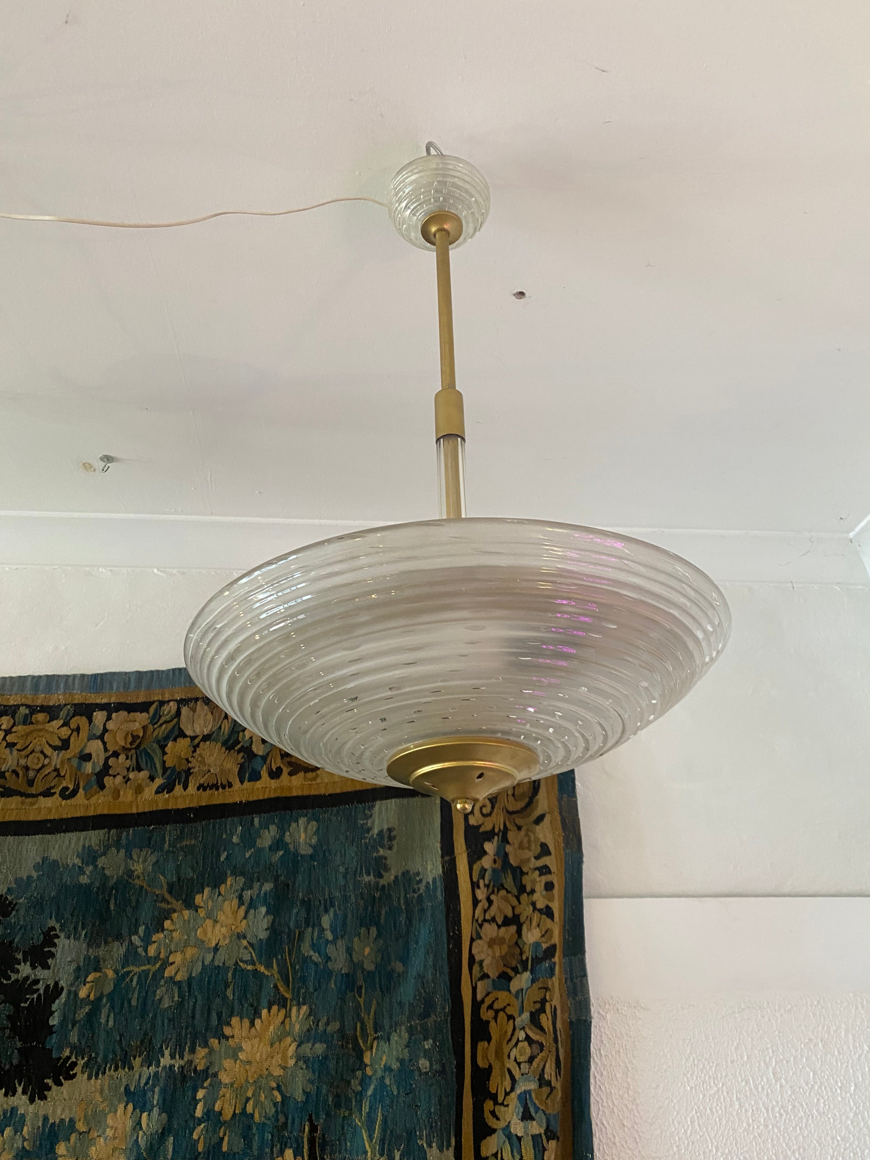 Murano Barovier & Toso Bullicante Pendant 1940s