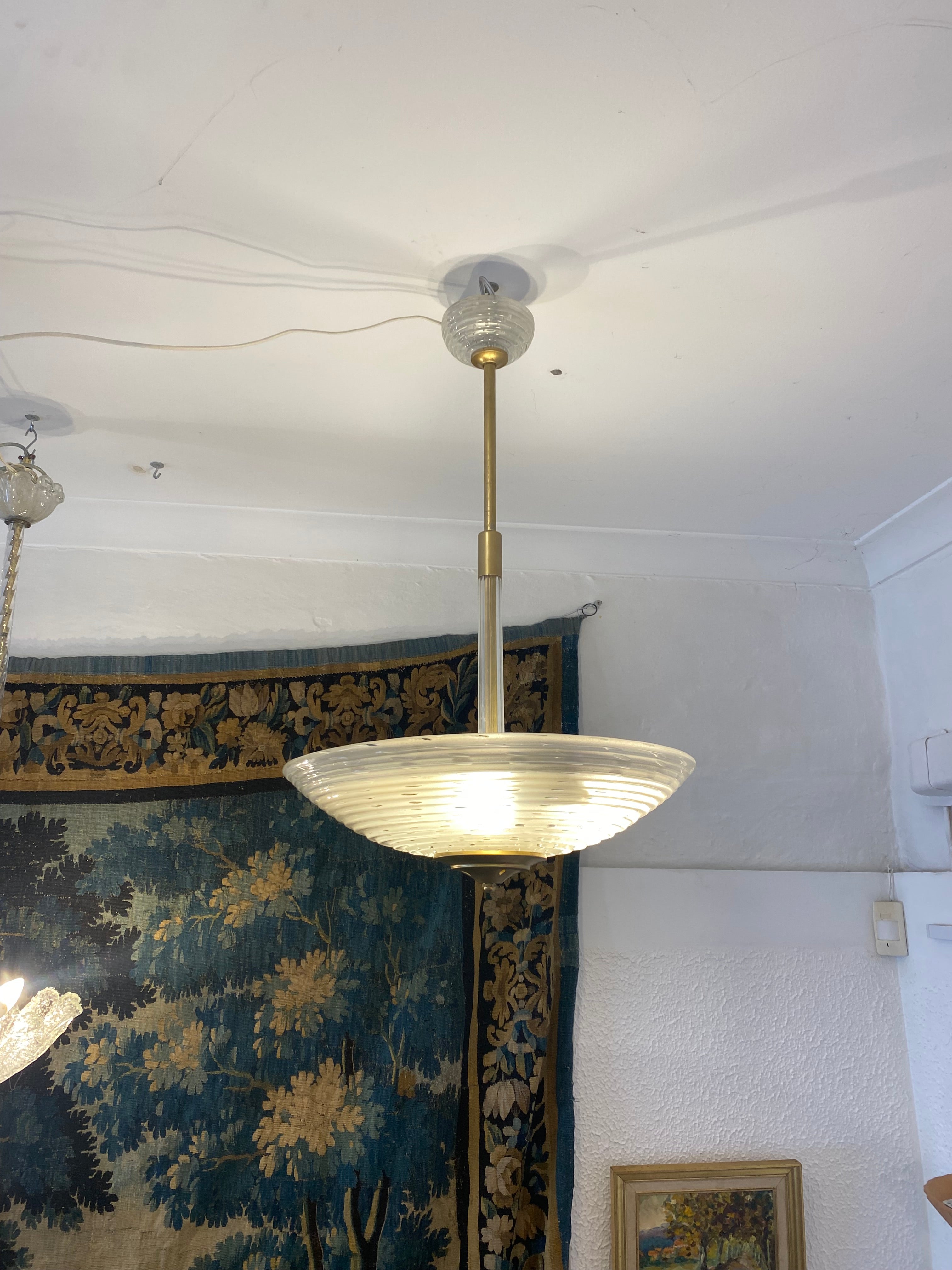 Vintage Venetian Murano Glass Pendant Light