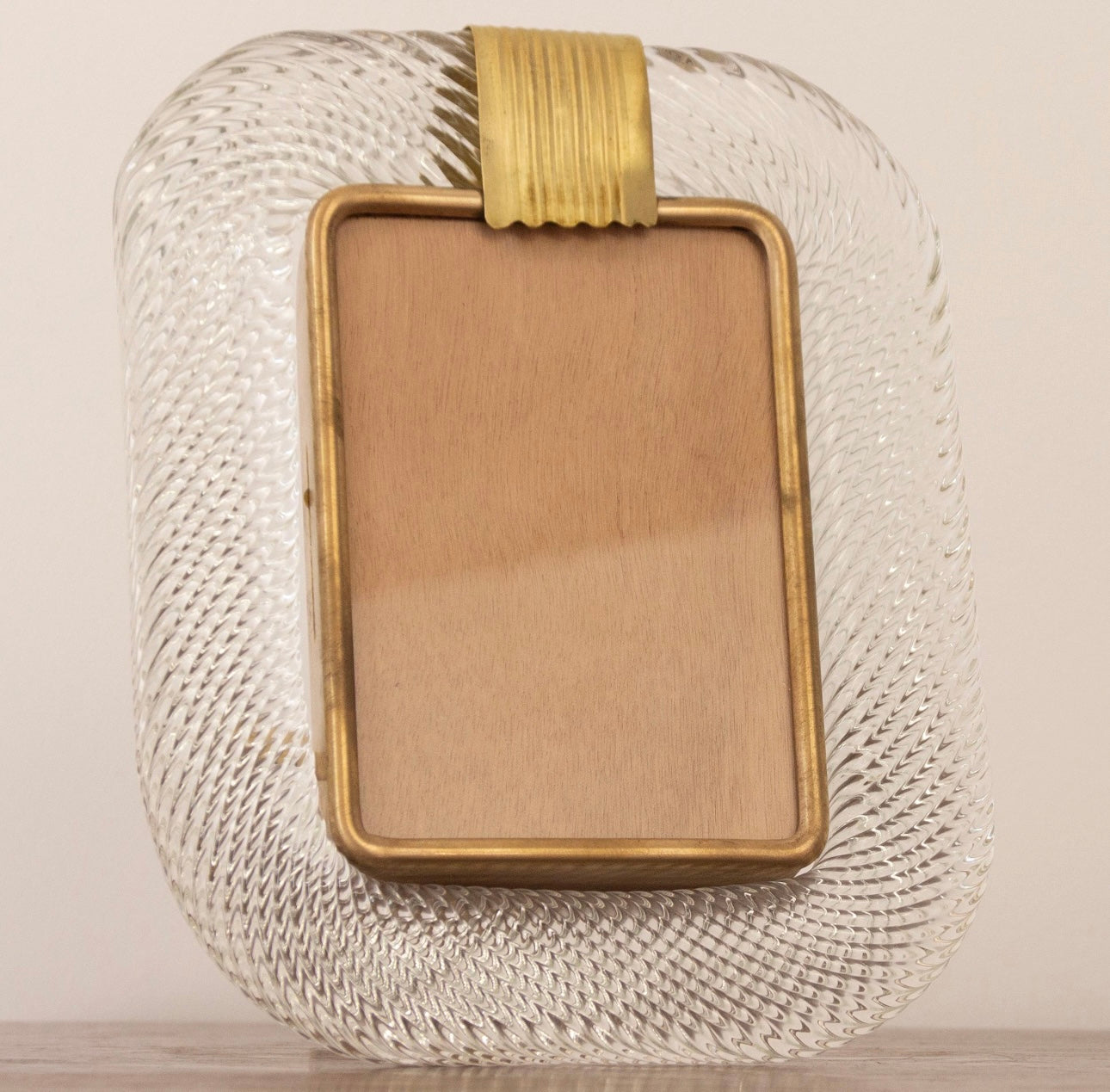 Italian Murano frame with brass