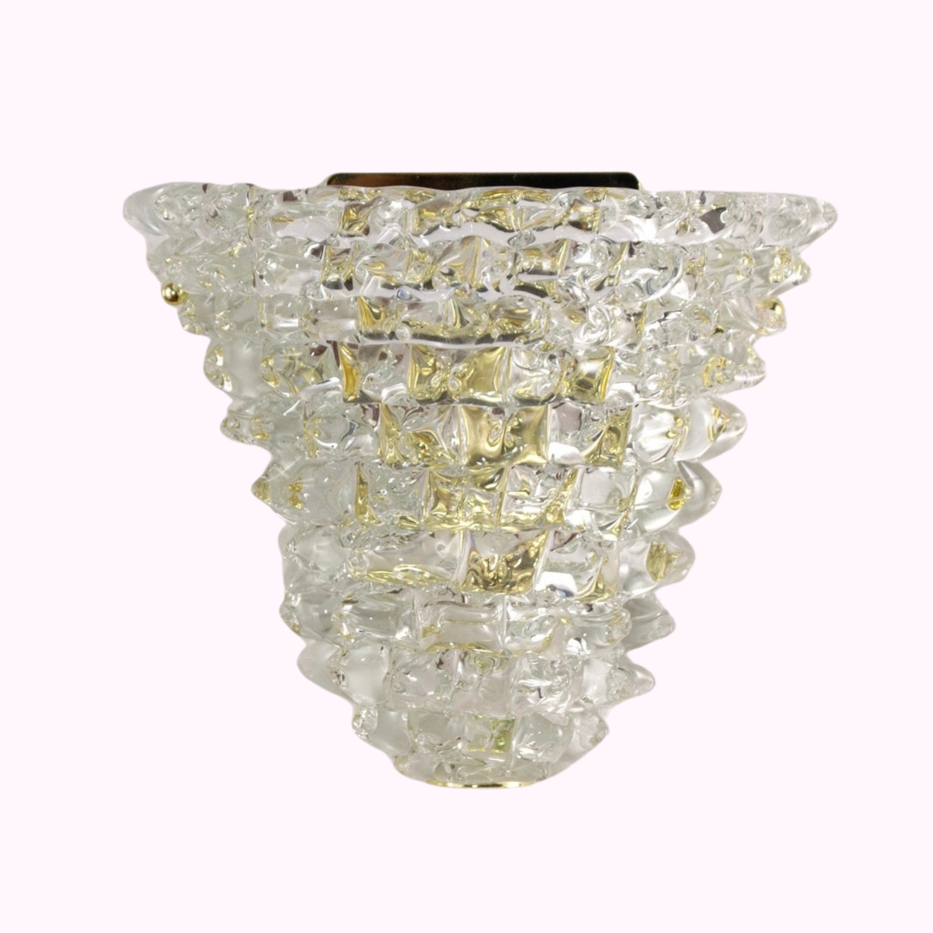 Contemporary rostrato glass wall sconce