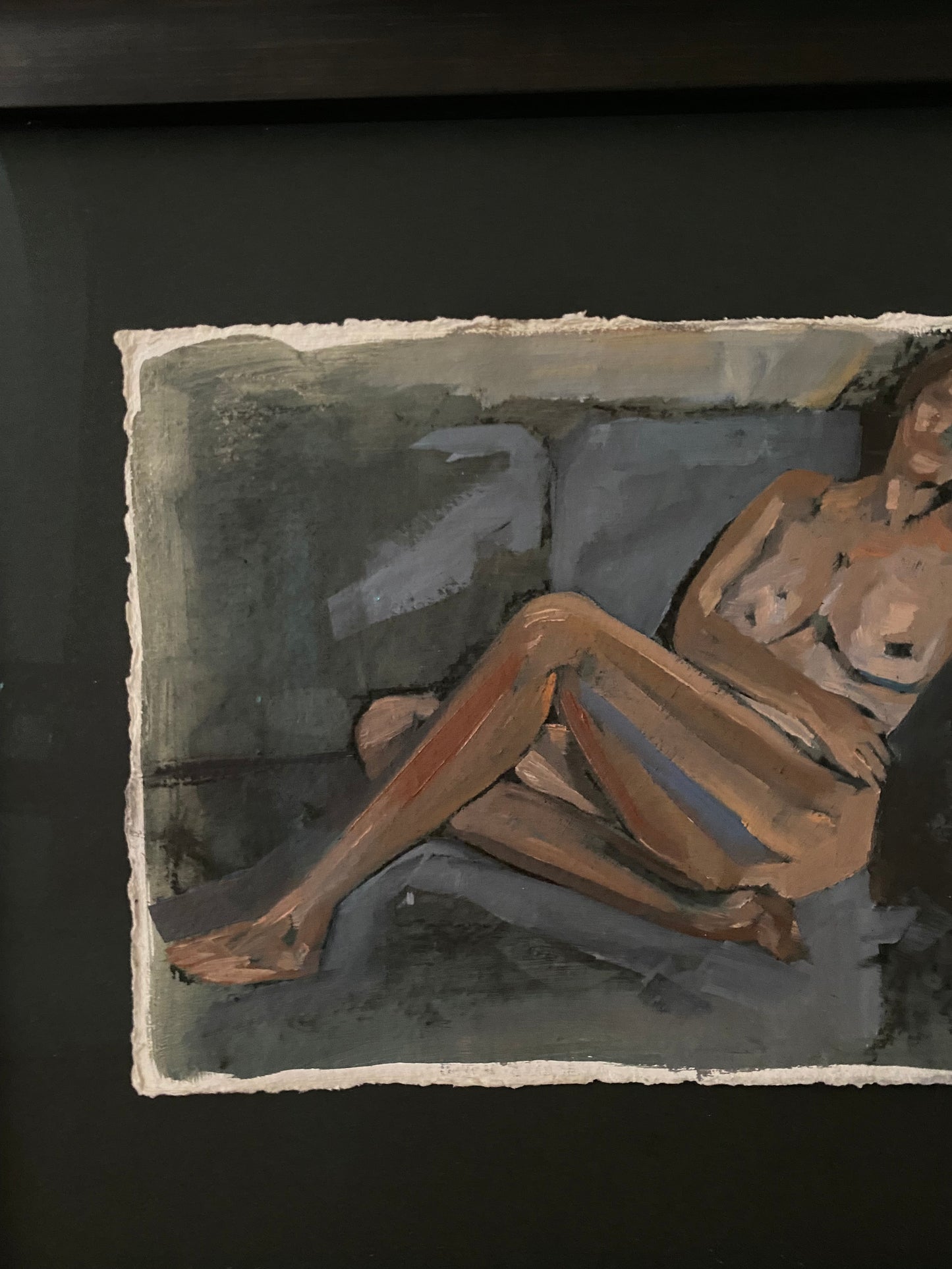 ‘Reclining Nude with Shiraz’ by Melissa Clements