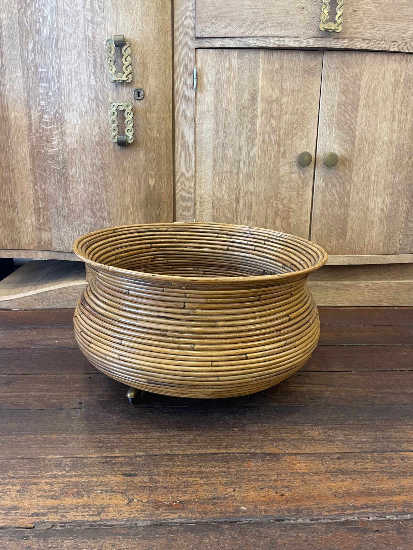 1960s Gabriella Crespi Bamboo Plant Holder