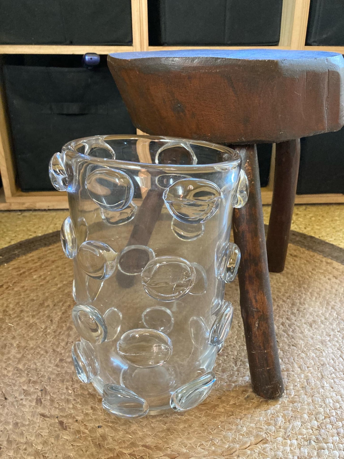 Clear Murano Bubble Vase