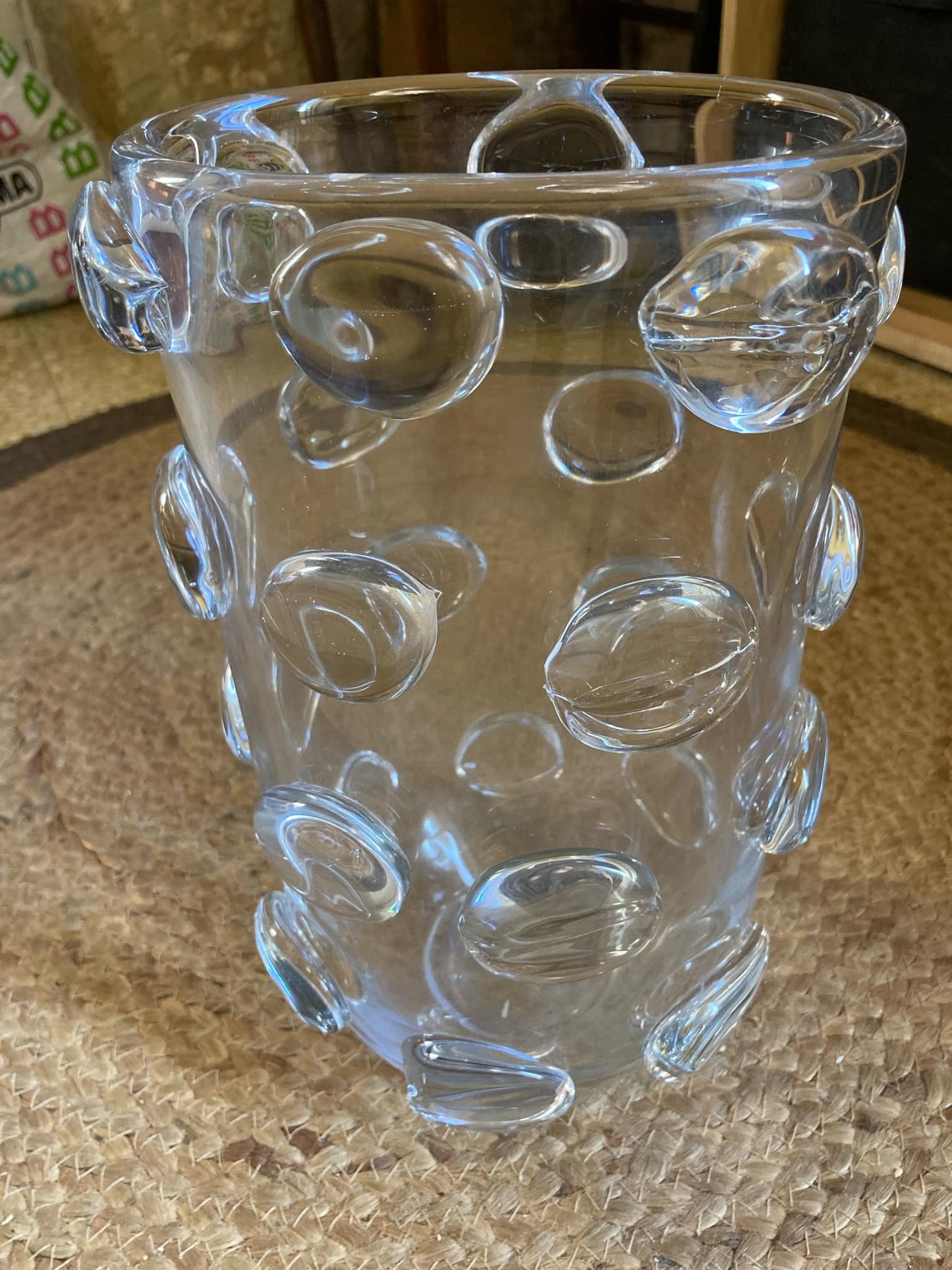 Clear Murano Bubble Vase