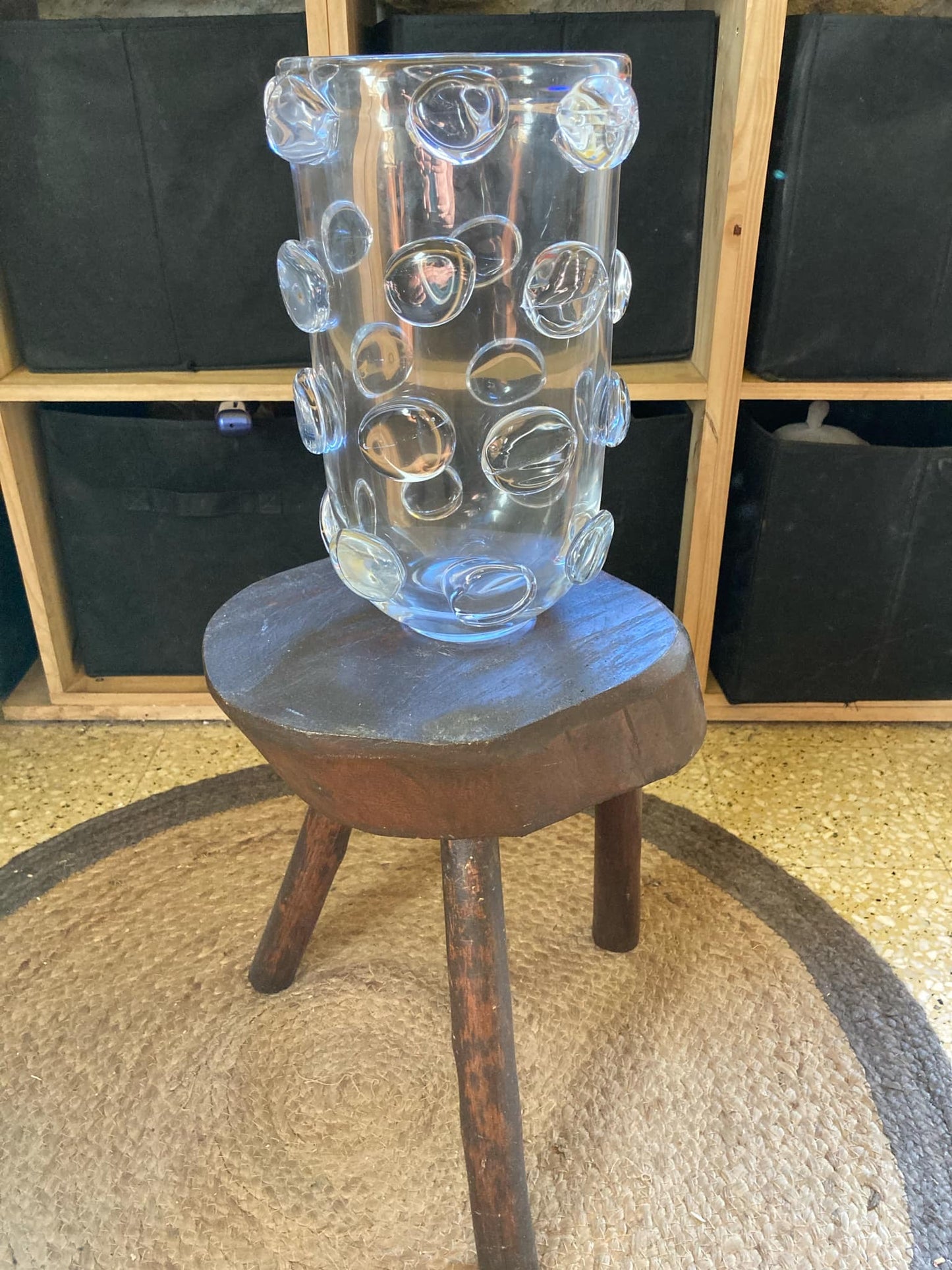 Clear Murano Bubble Vase