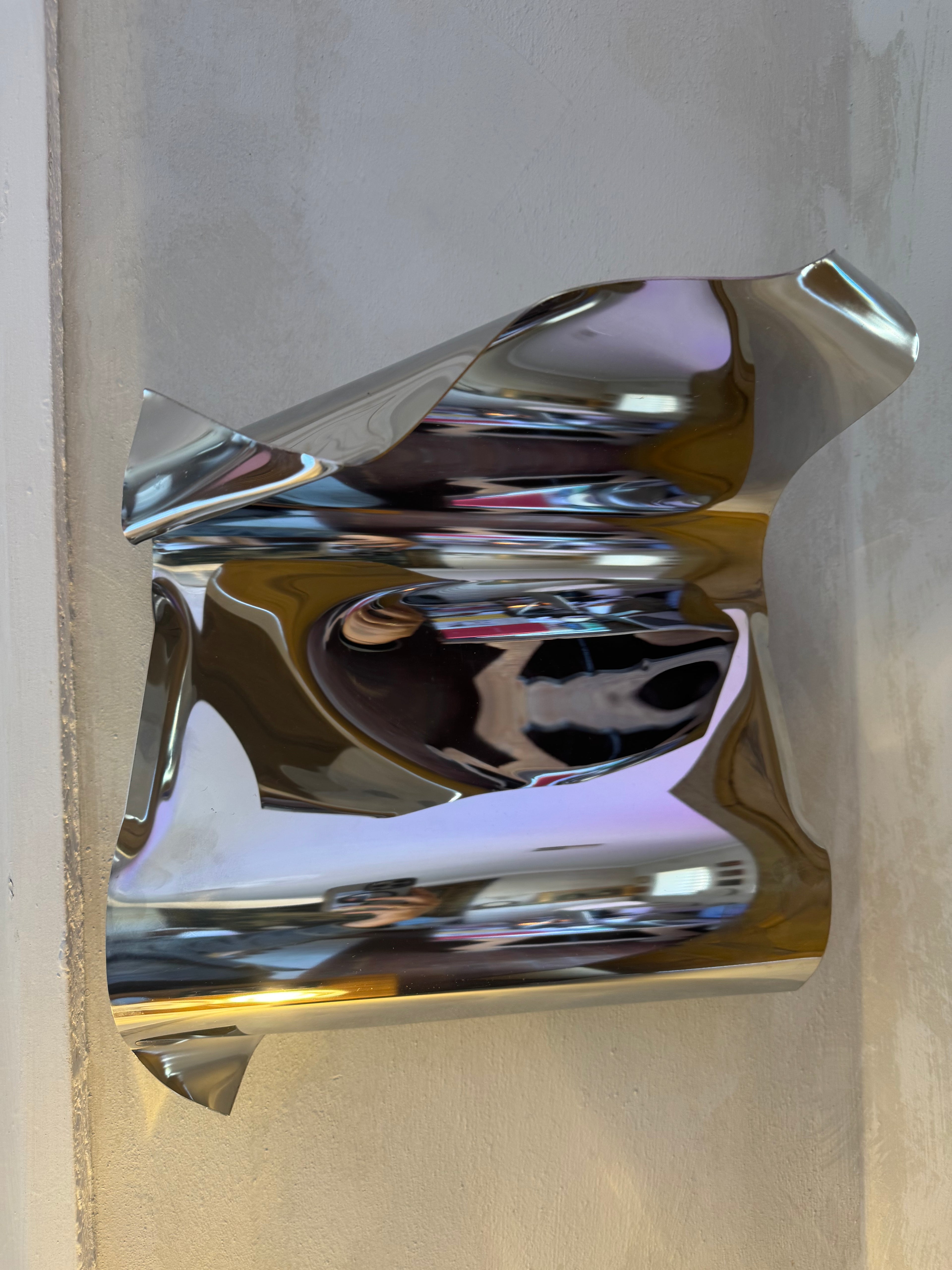 Handcrafted modern steel sculpture