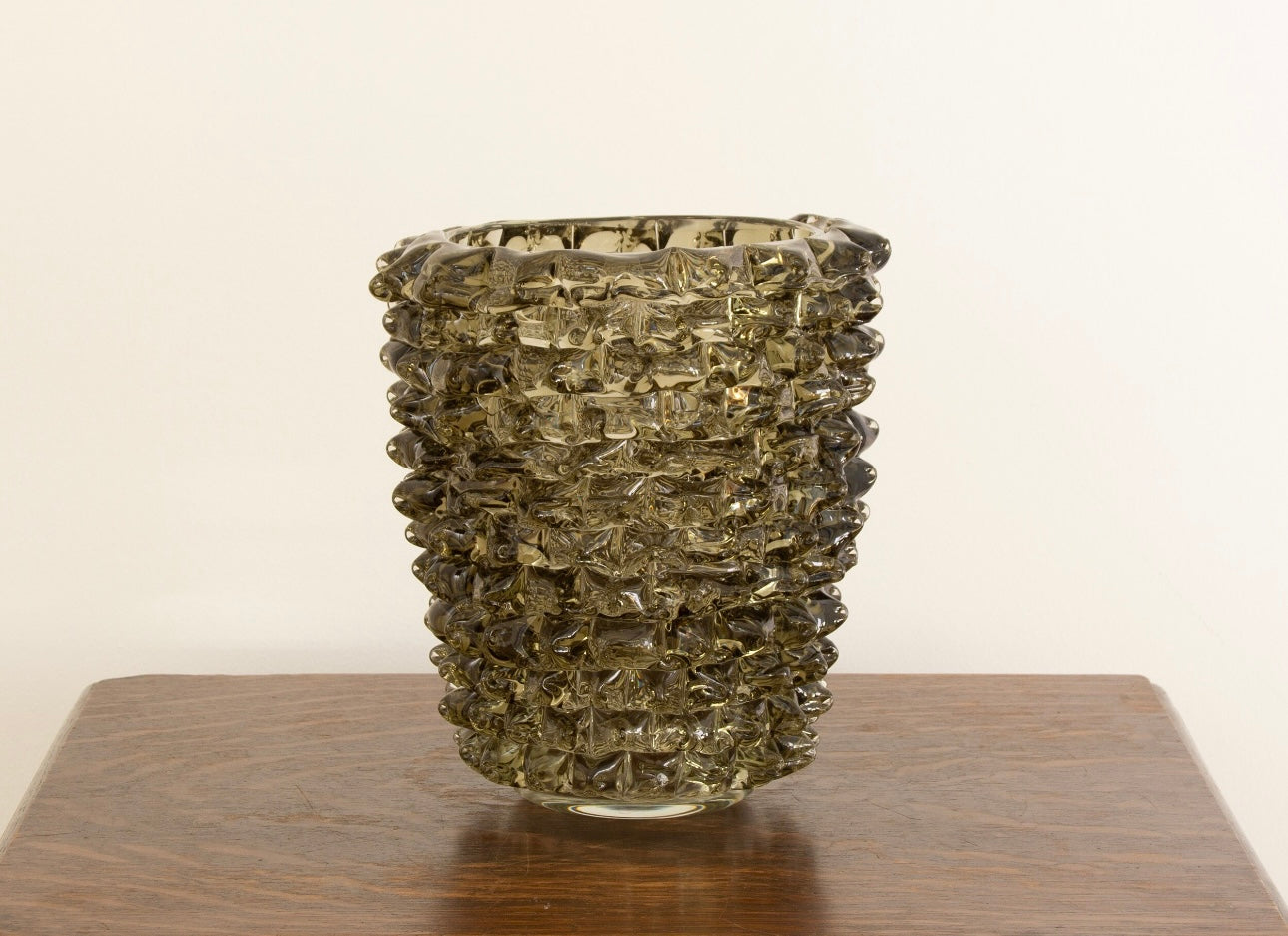 Handmade Murano vase in amber