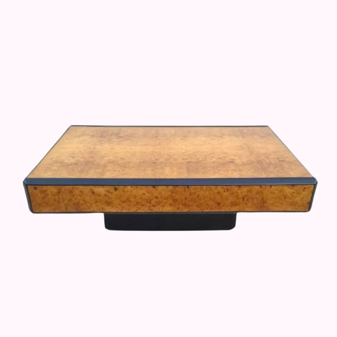 1970s French Burl Coffee Table