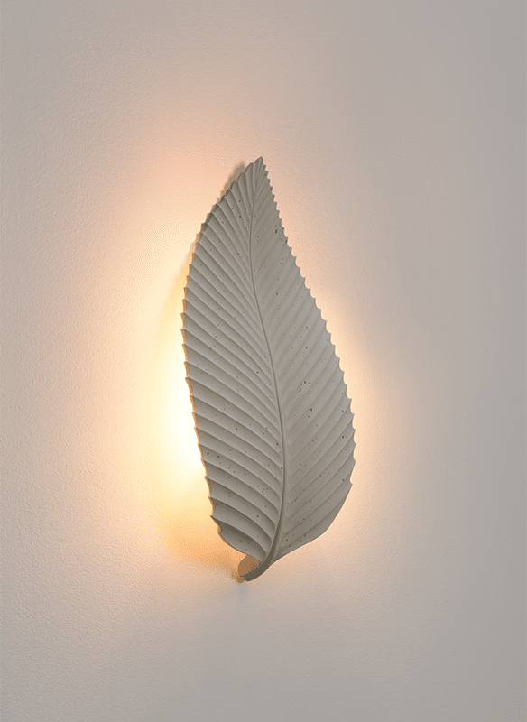 Sculptural plaster wall light E14 socket