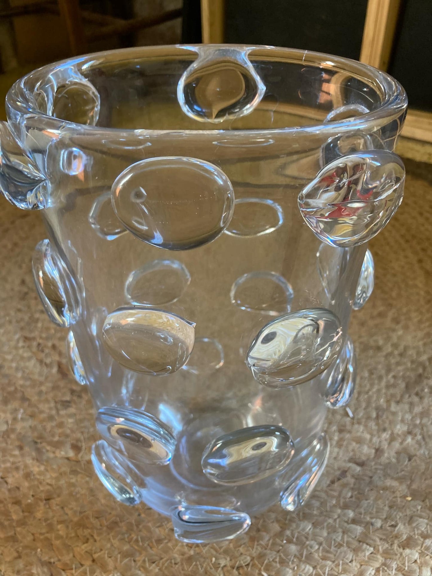 Clear Murano Bubble Vase