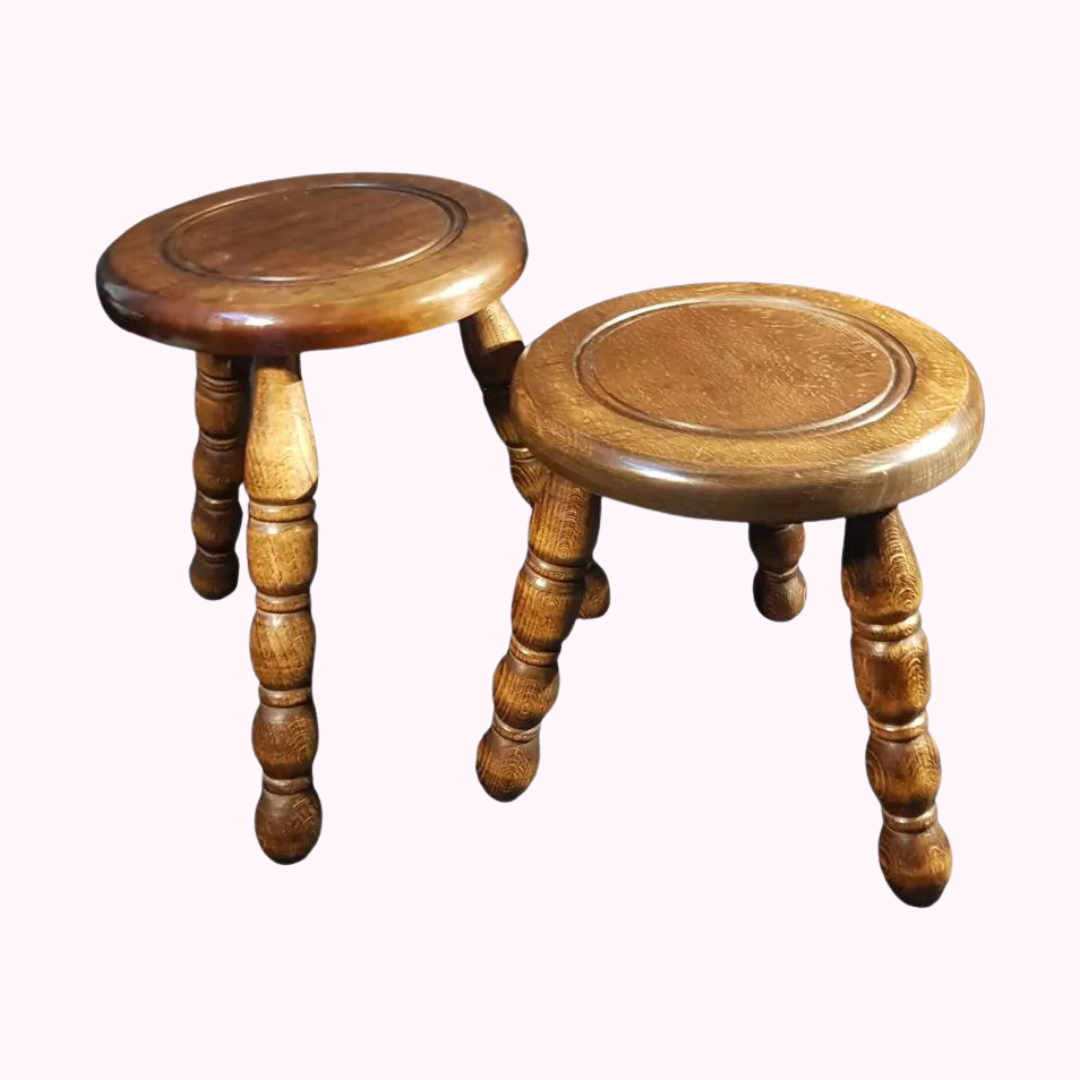 Pair of French 1940s Stools