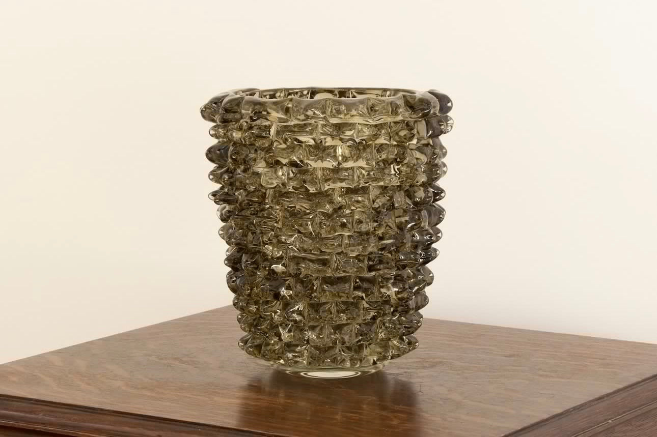 Venetian amber glass vase