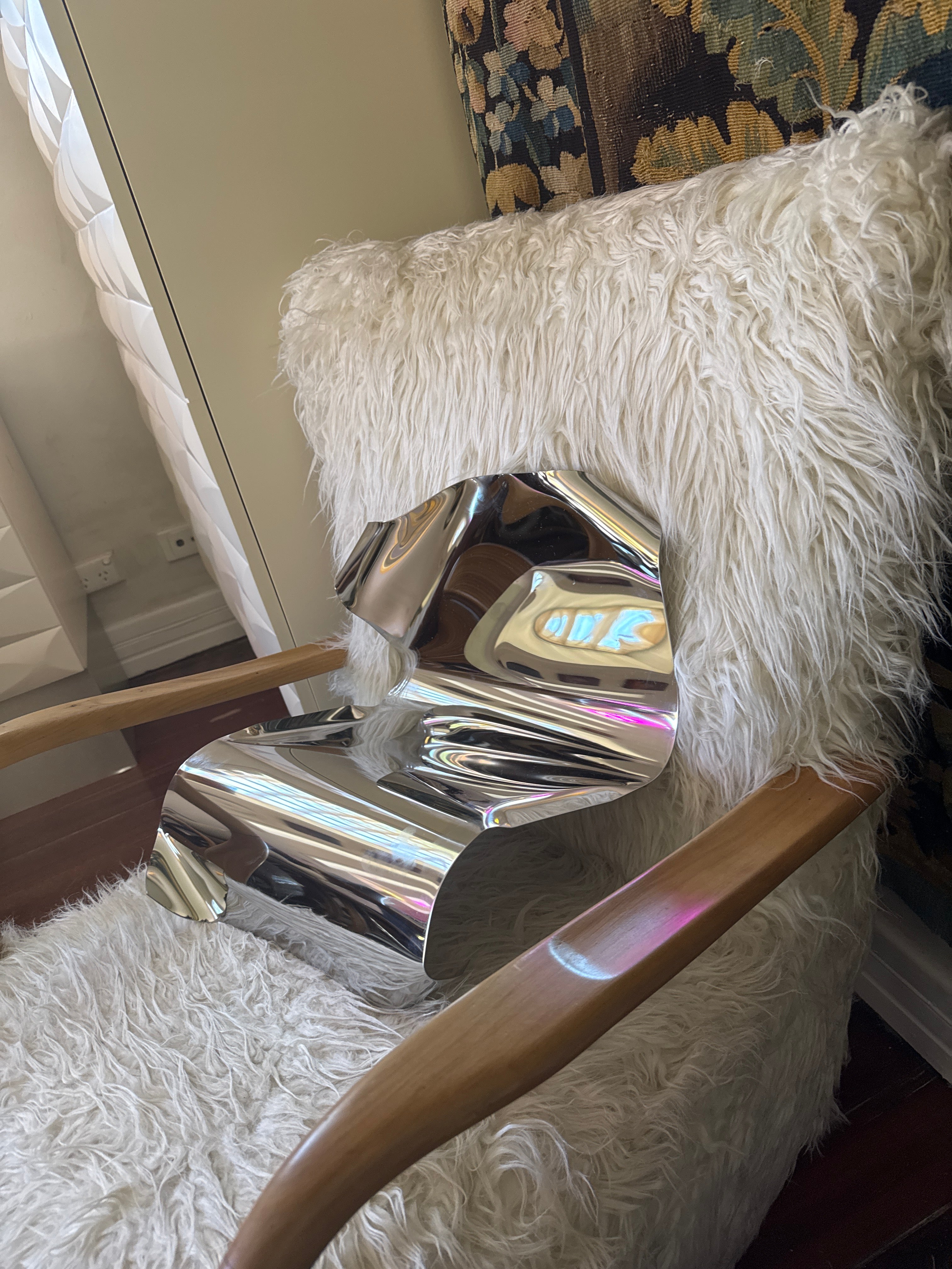 Minimalist industrial statement sculpture by Mariel