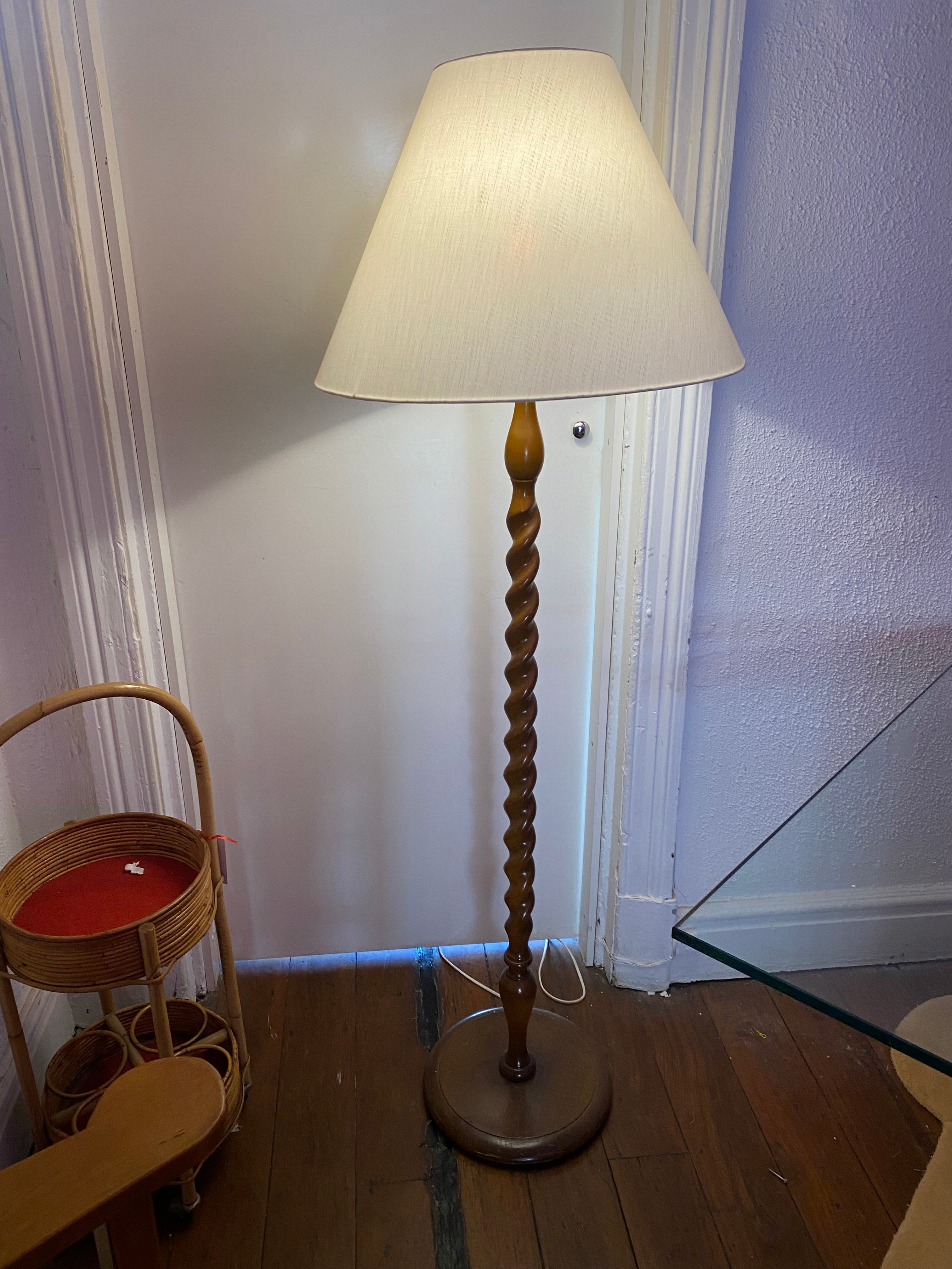 Vintage twisted floor lamp
