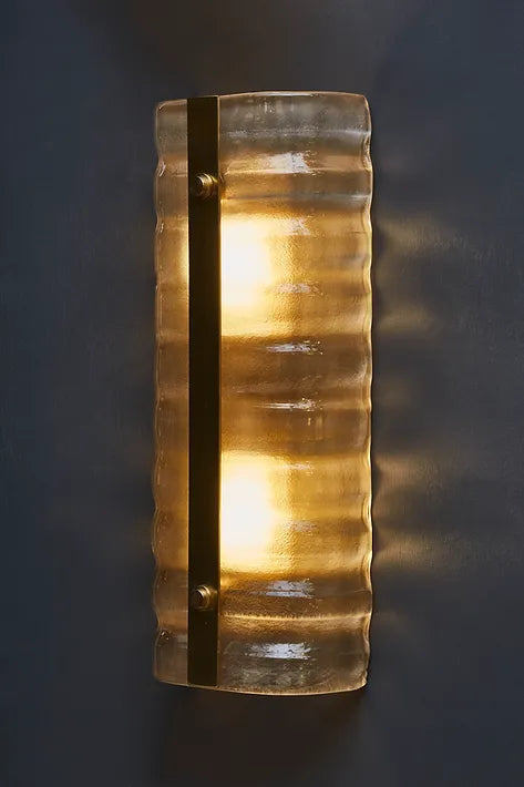 Two-light Murano glass wall sconce, 48x18x10cm