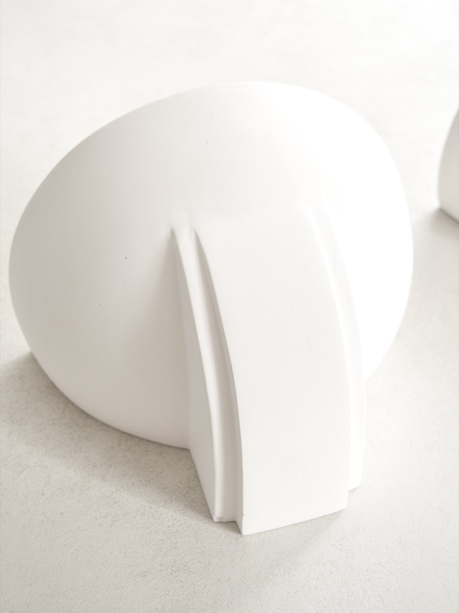 Plaster sculptural sconce light