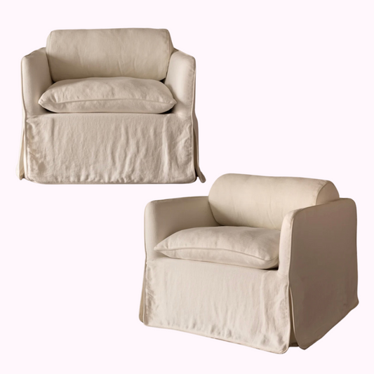 Cohen Linen Armchair by Rachel Donath