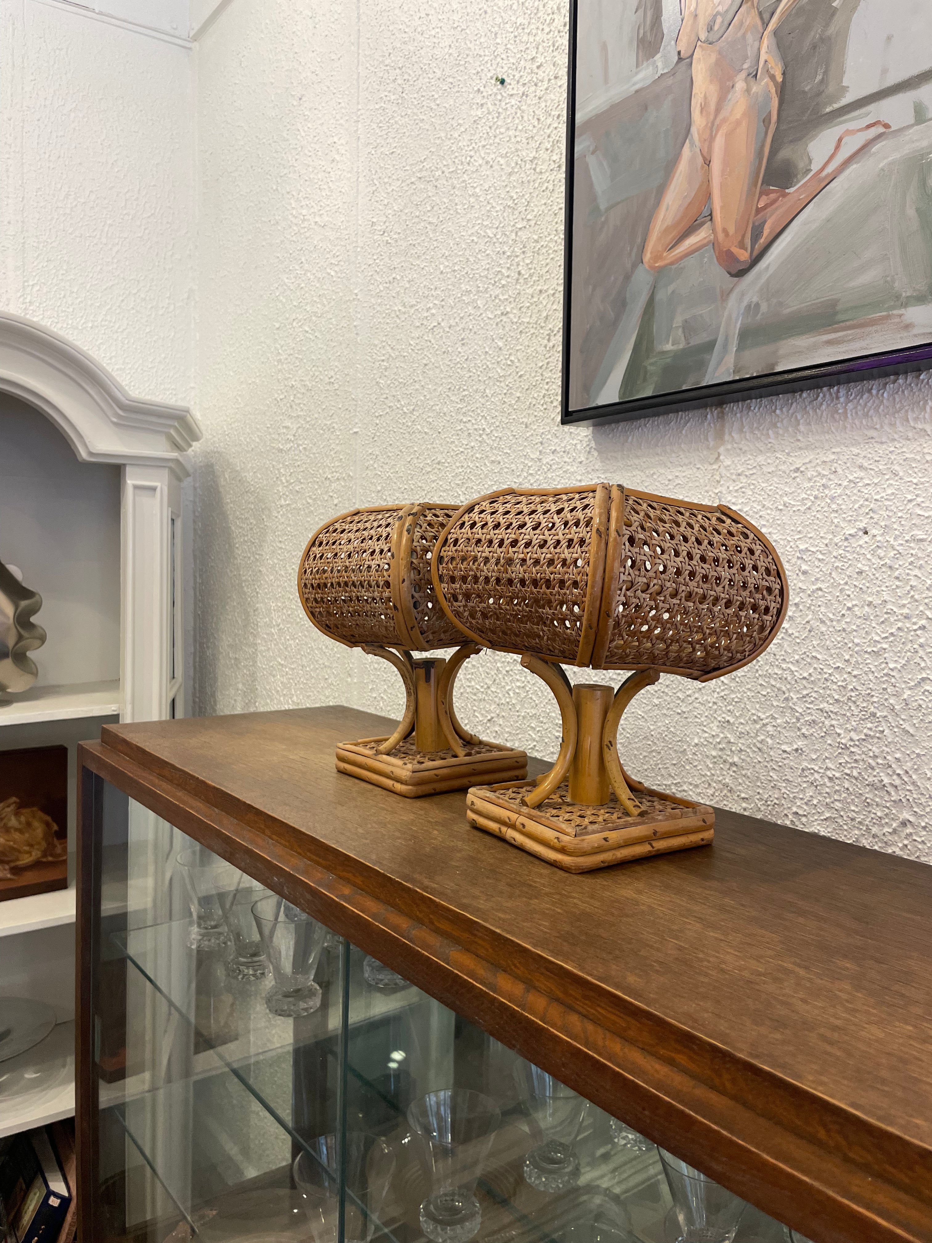 Vintage bedside table lamps from Italy