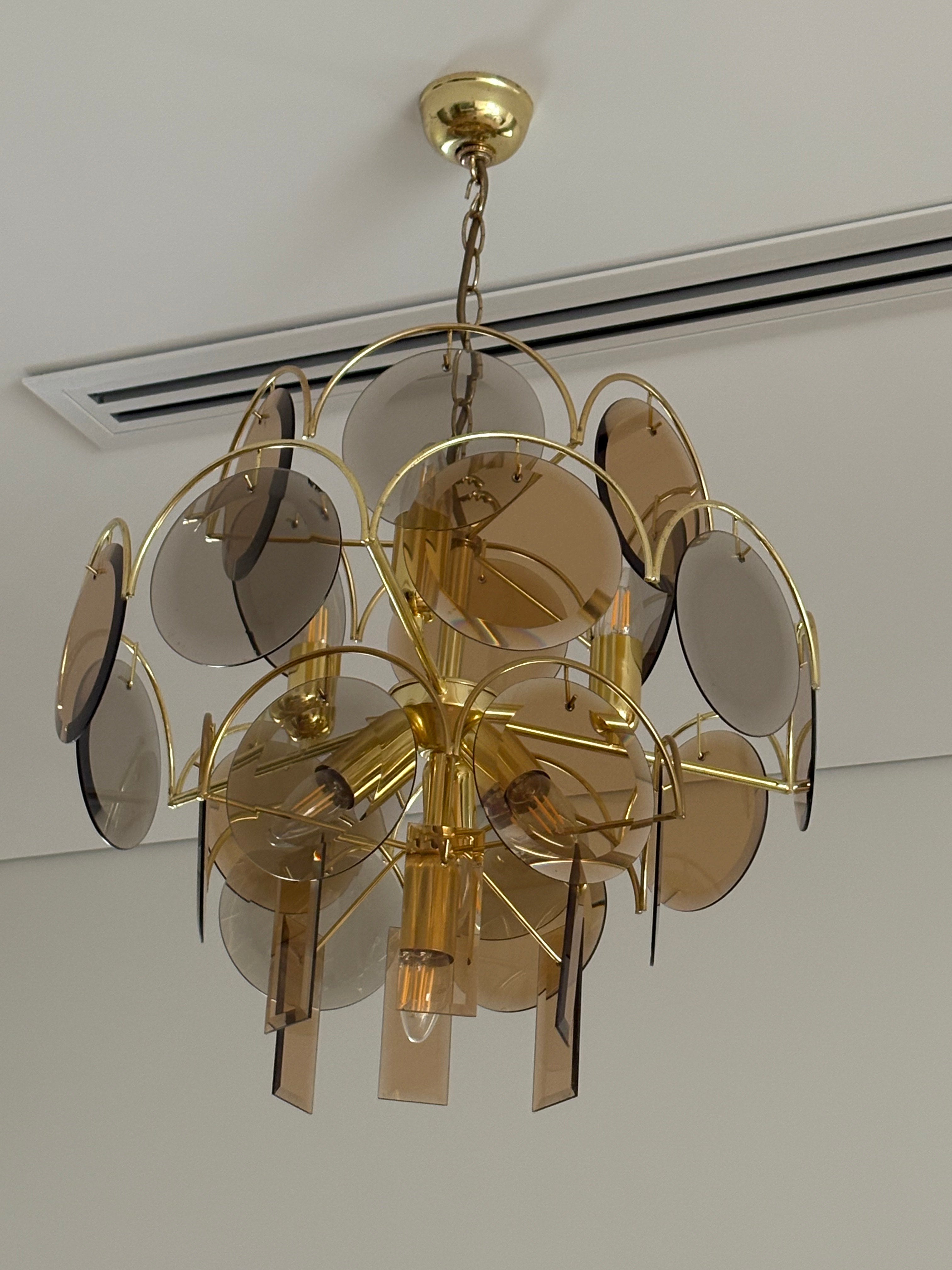 1970s Vistosi Murano chandelier
