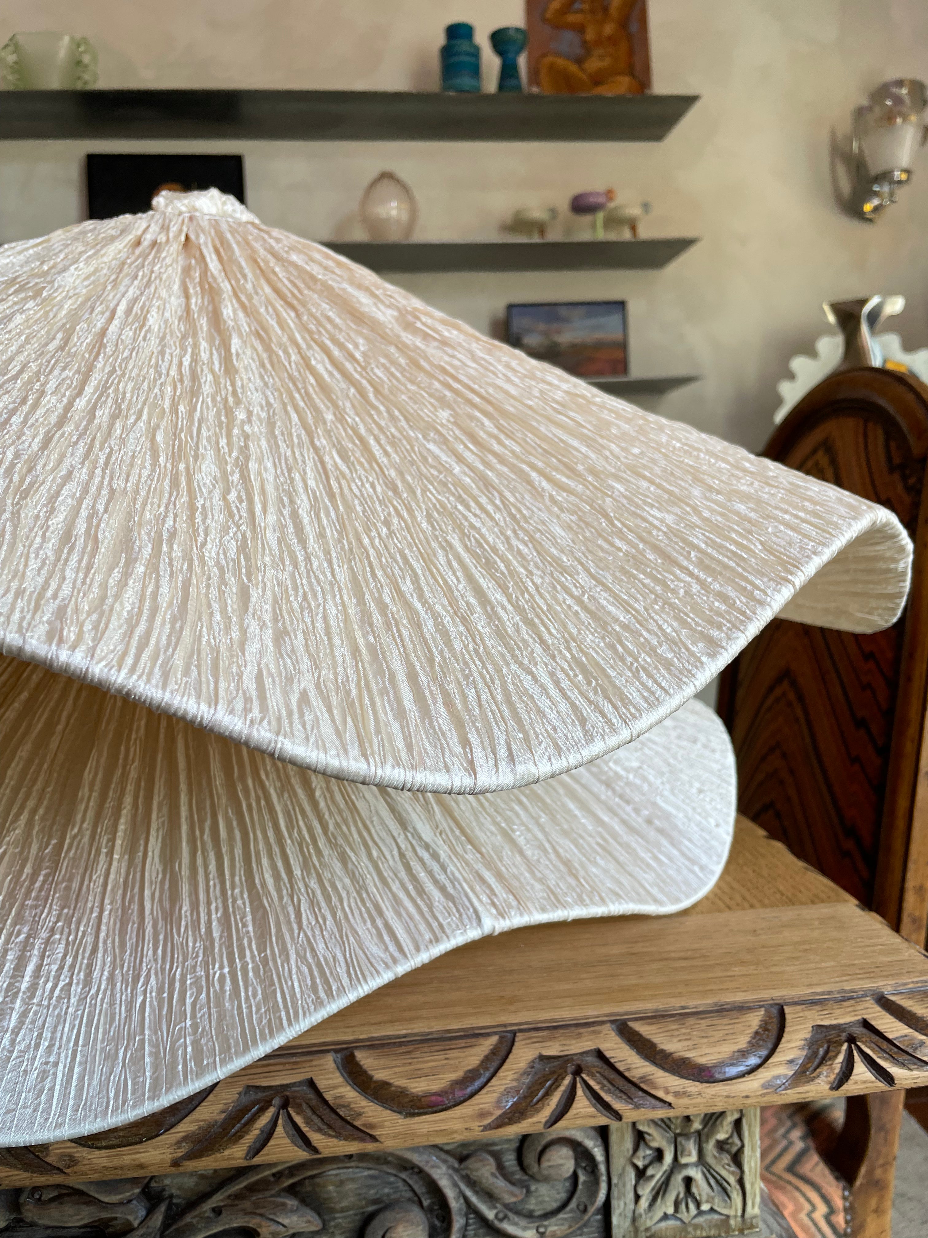 Large silk pendant lamp