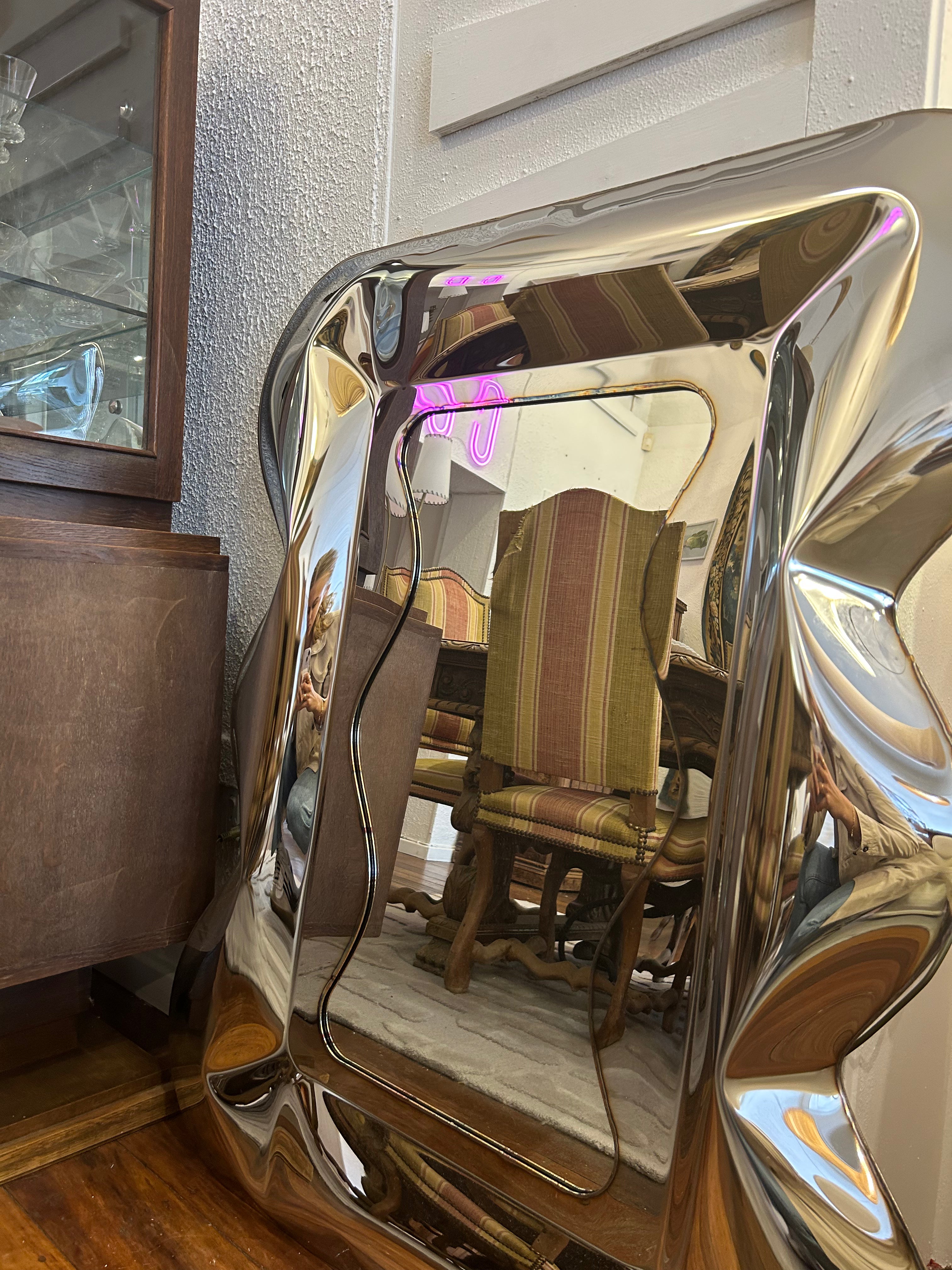 Large 3D steel art piece for modern interiors
