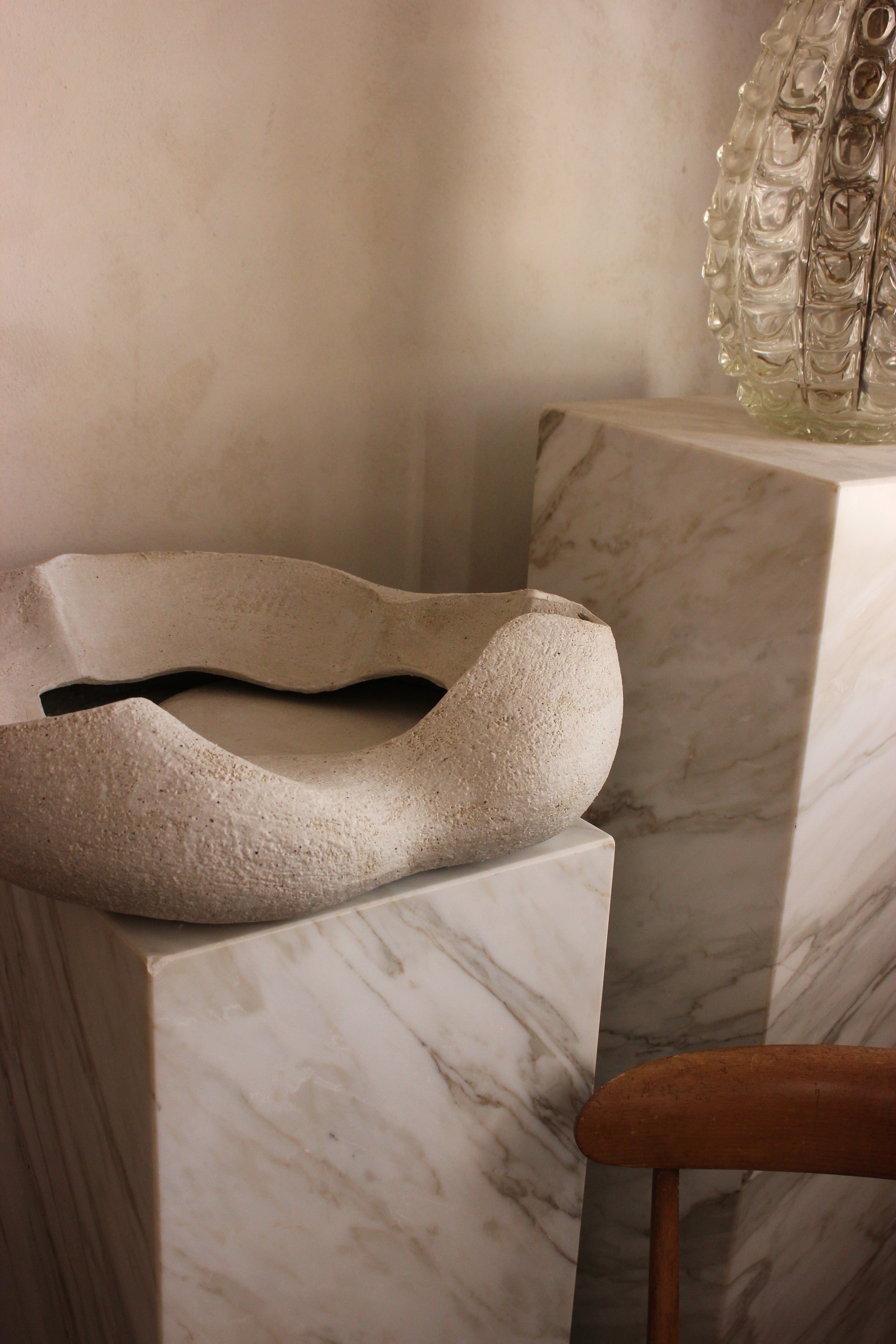 Organic curve and negative space sculpture