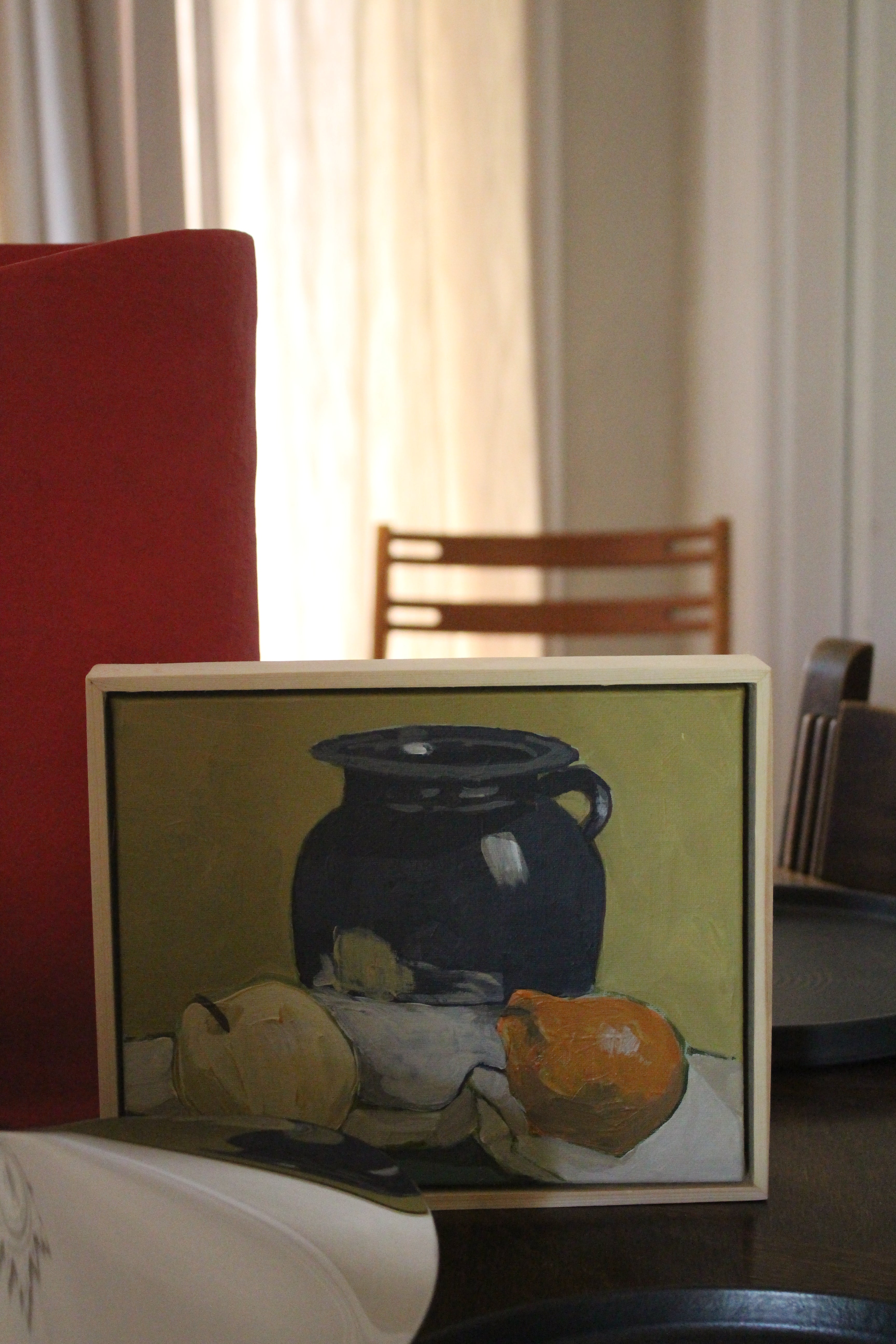 'Quince and Urn' by Jody Rigby- Contemporary Still Life Painting