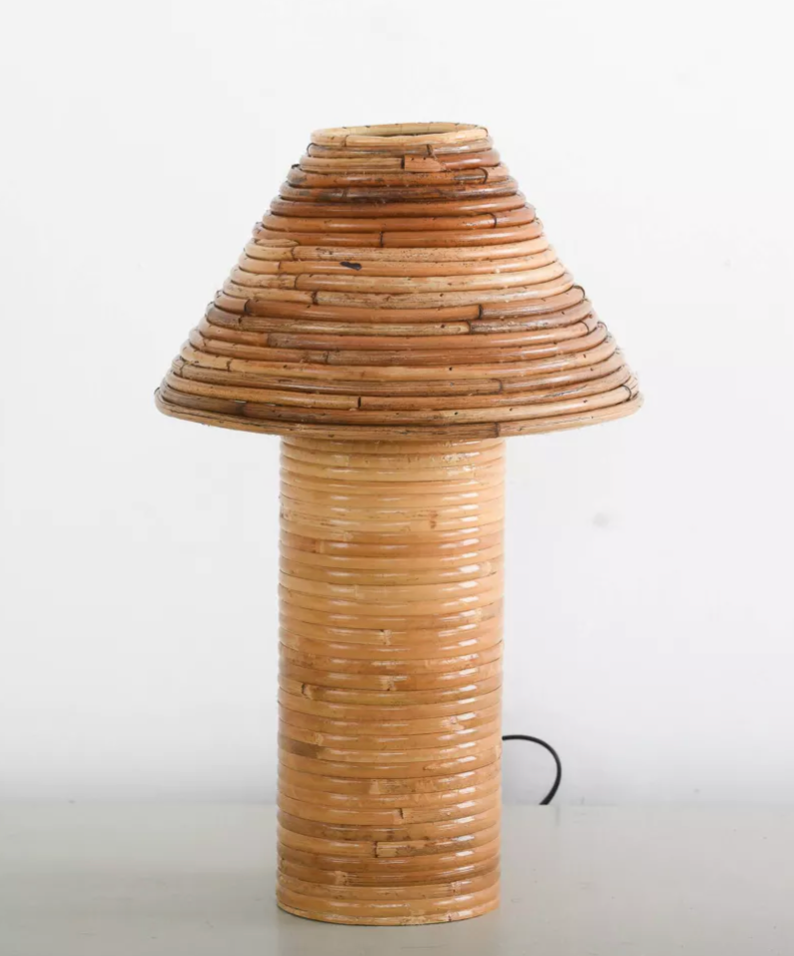 Rattan table lamp