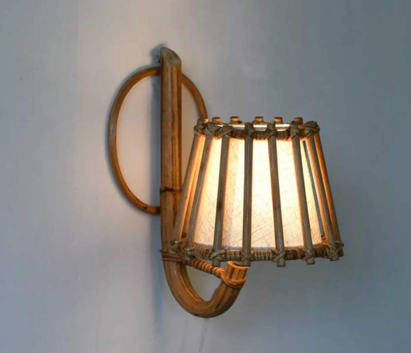 Boho natural decorative wall sconce