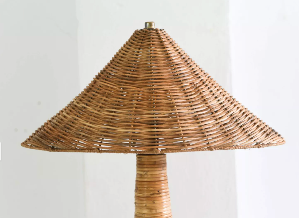 Boho mid-century natural decorative table lamp