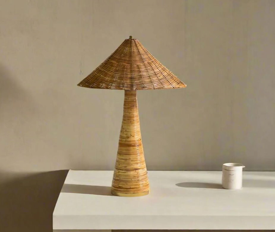 Handcrafted wicker and rattan lighting