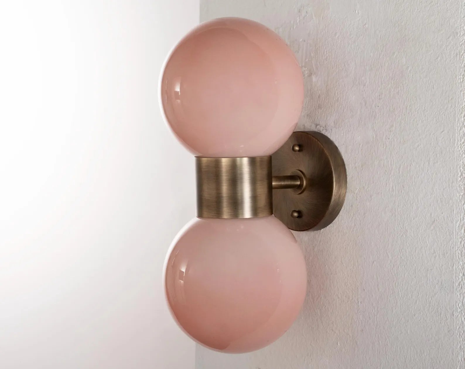 Handmade Italian Murano wall lamp with brass frame