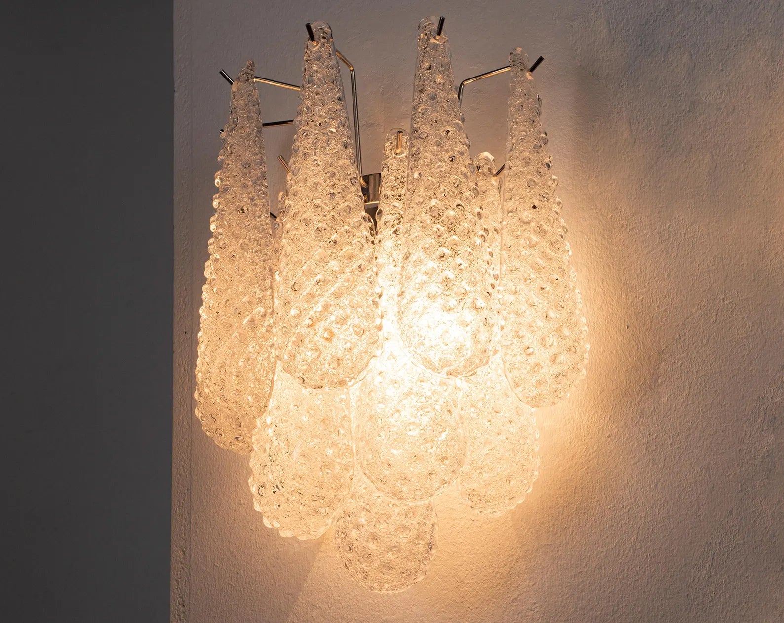 Elegant Murano glass wall sconce