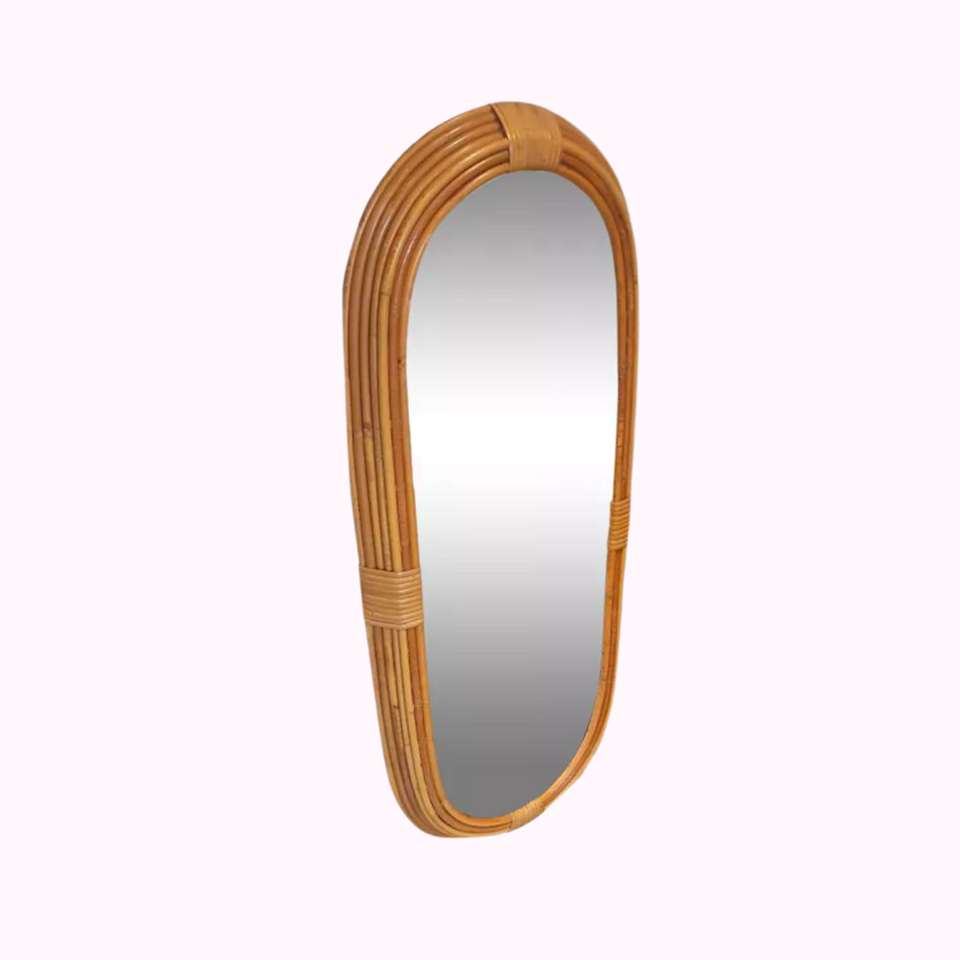 1960s Italian Bamboo Mirror