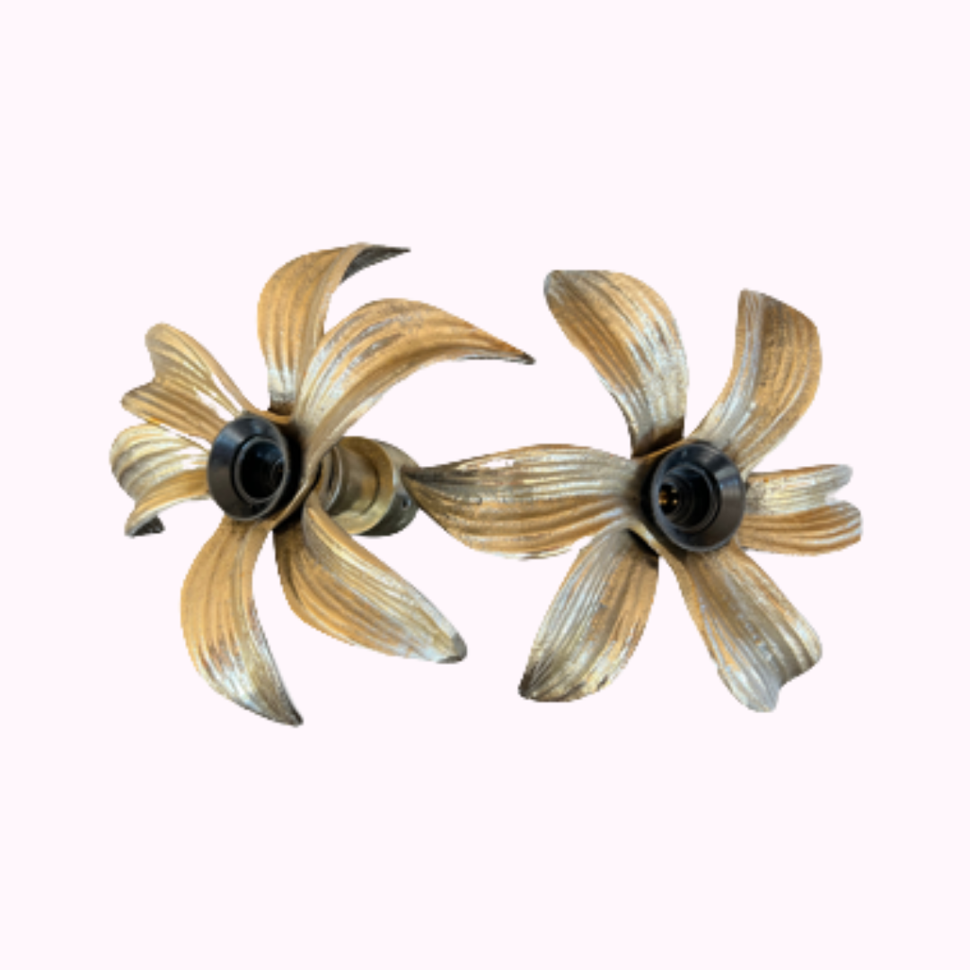 Pair of French vintage Sconces Cleo Collects