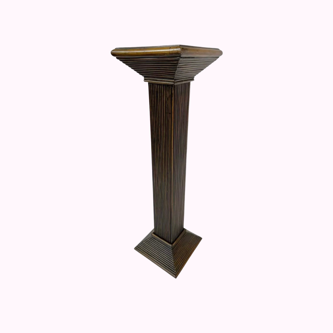 Midcentury McGuire bamboo pedestal
