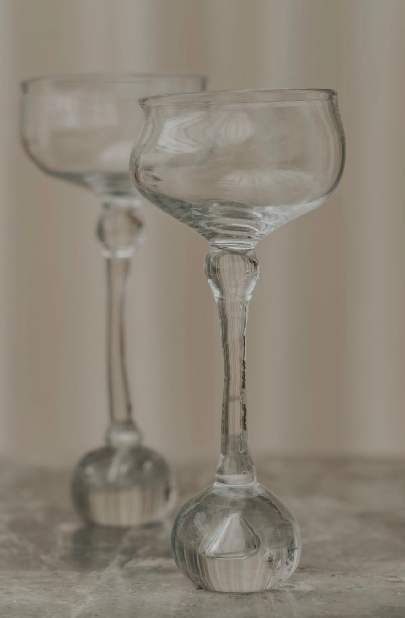 Pair of Mouth Blown Glass by Caia Leifsdotter