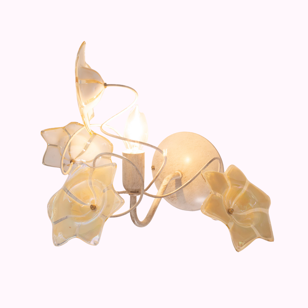 Vintage murano flower sconce