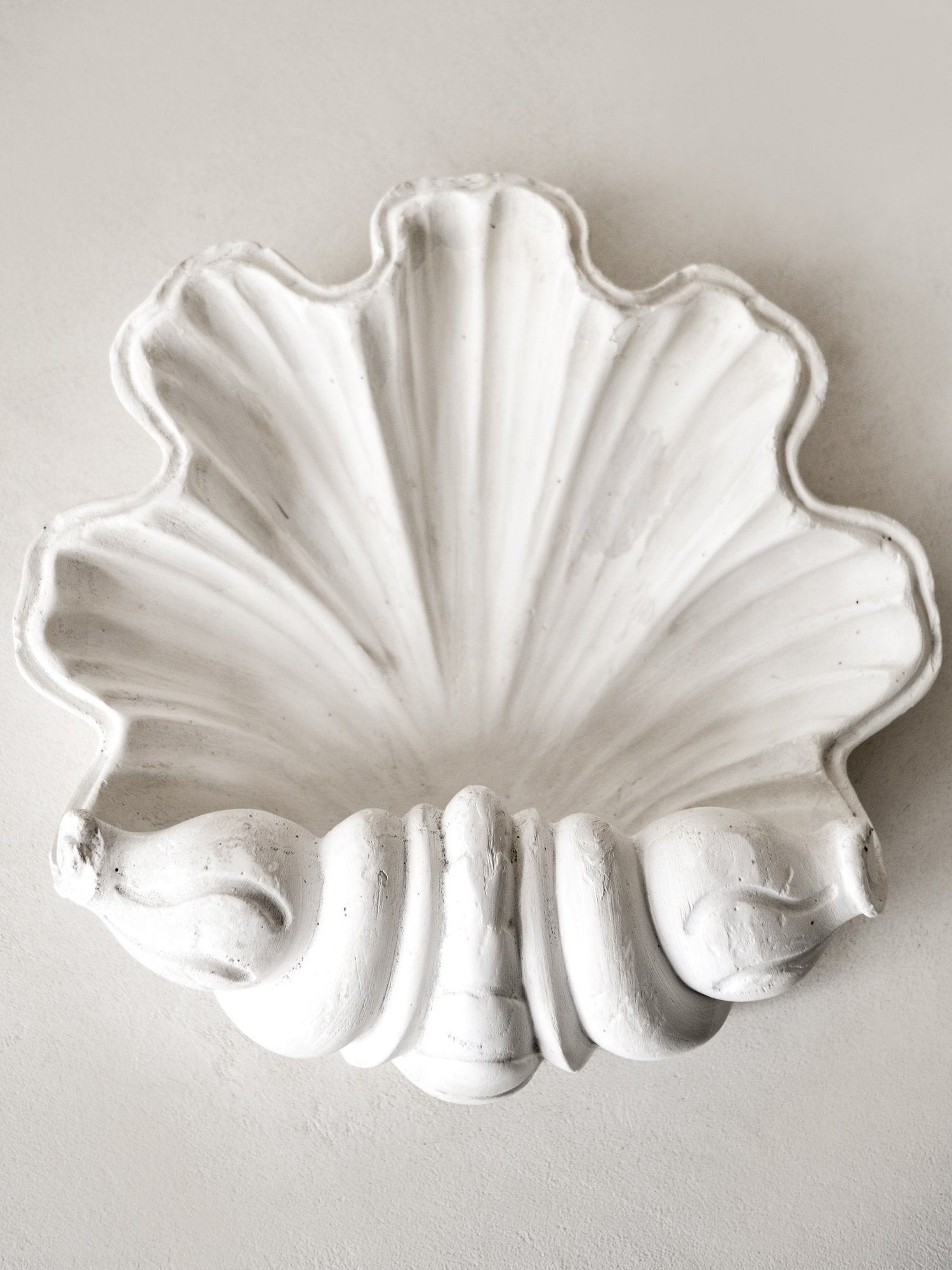 Art Deco 1930s French Plaster Shell Sconces