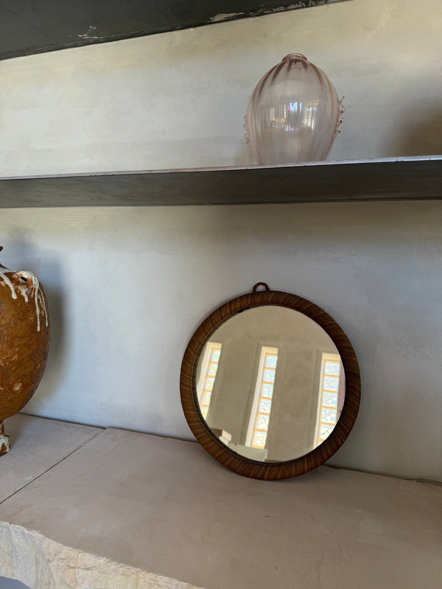 1950s Italian Bamboo Mirror