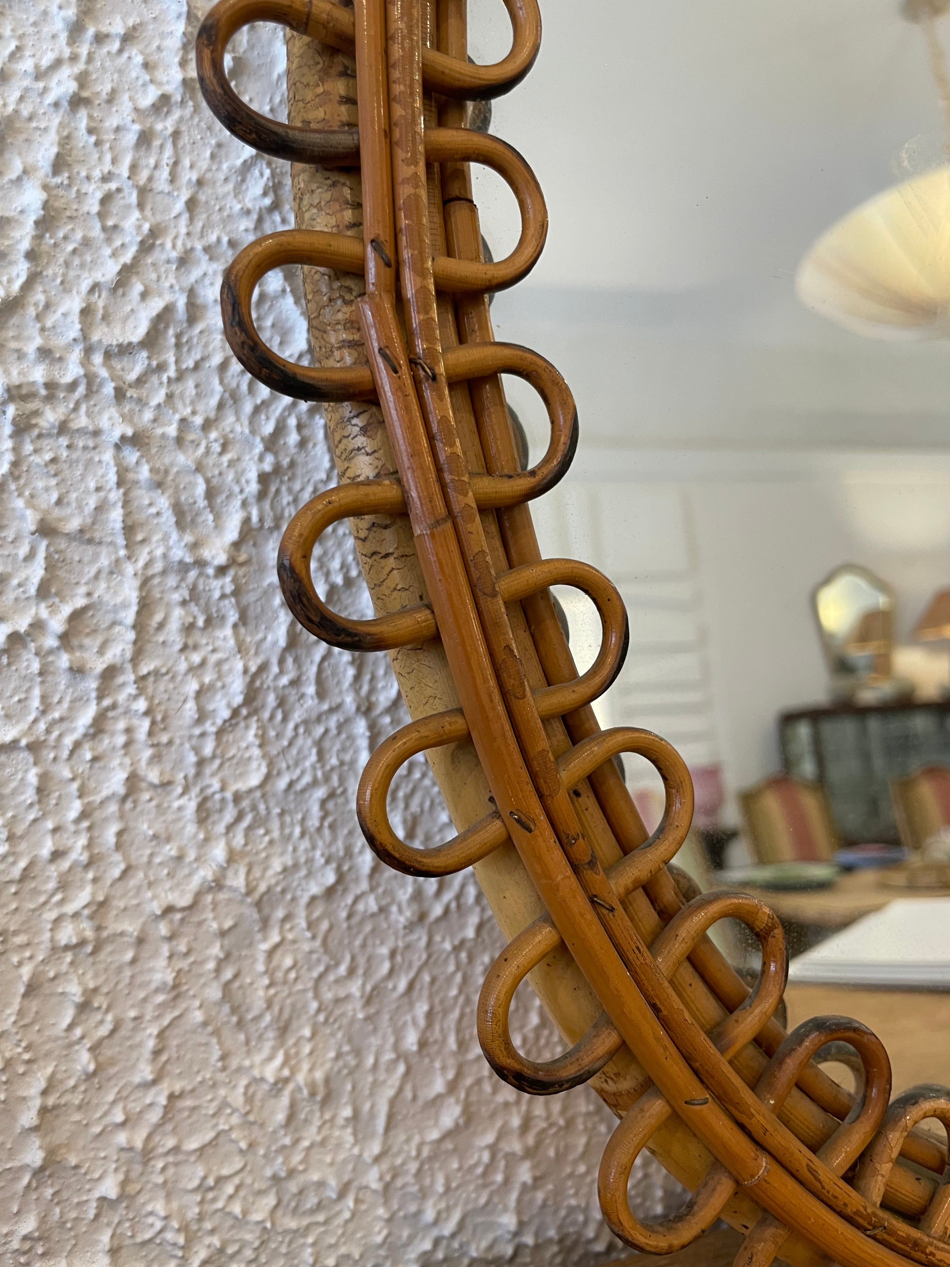 Oval Bonacina Mirror, 1960s Italian