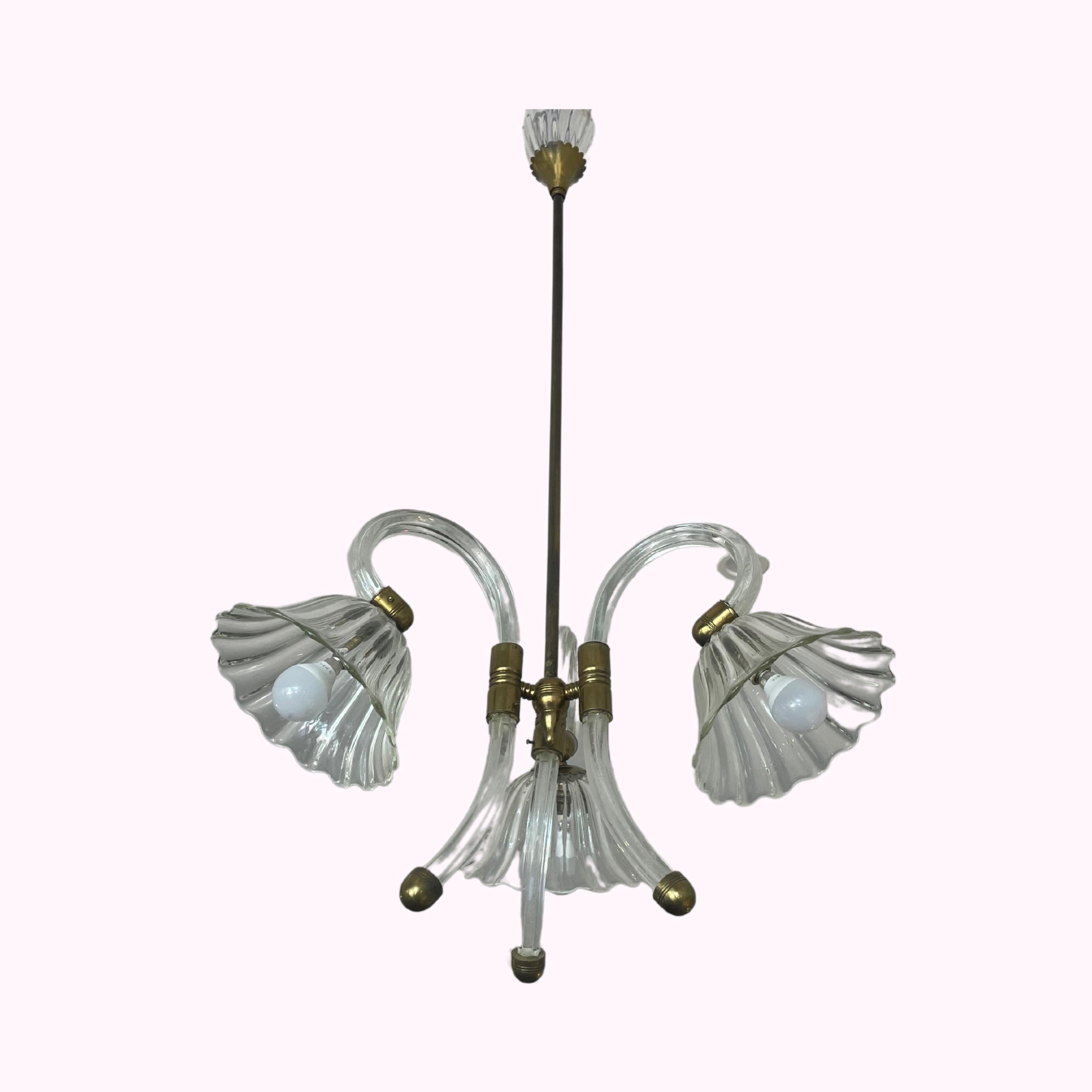 1940s Barovier & Toso Murano Chandelier