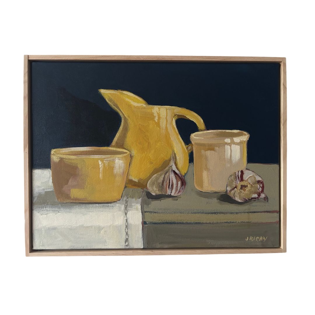 'The Mustard Glaze' by Jody Rigby- Contemporary Still Life Painting