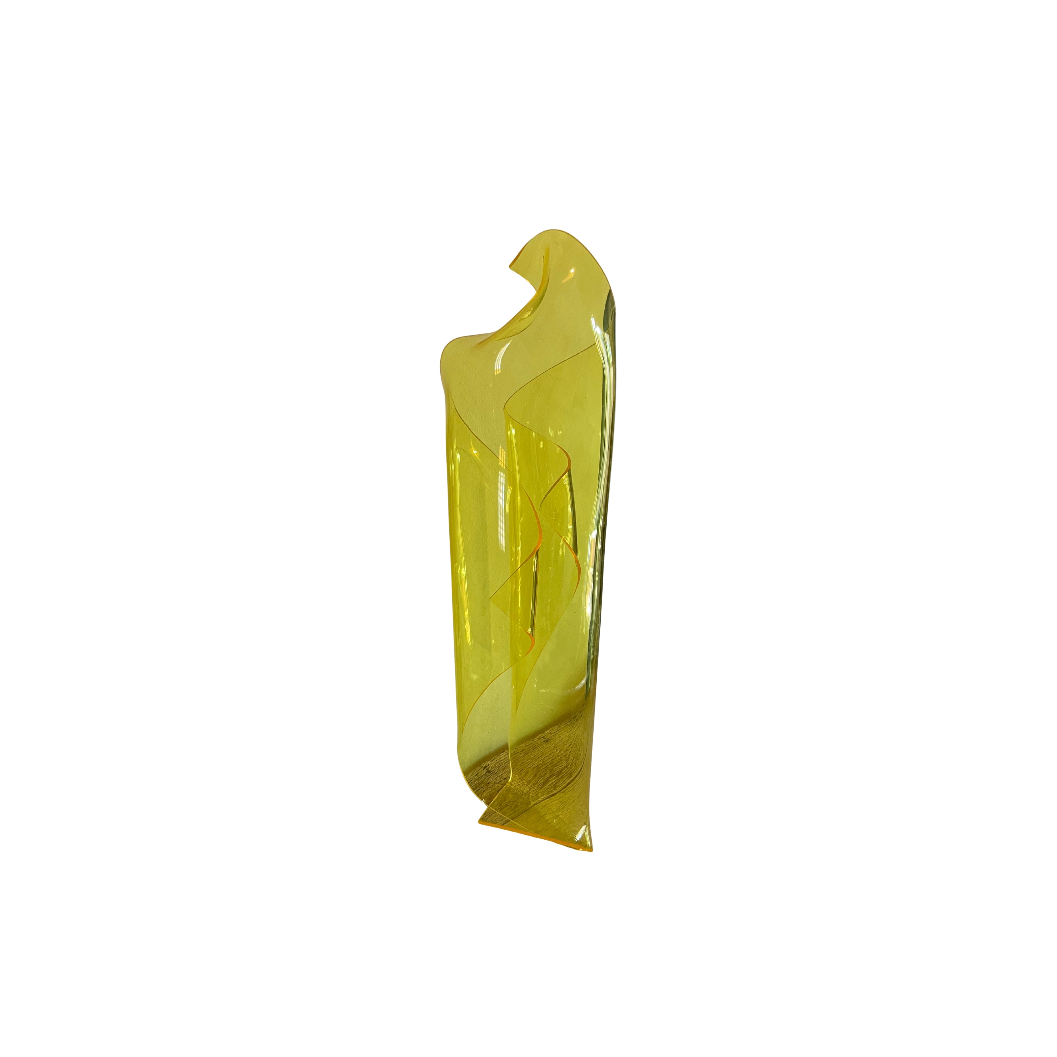Freeform Resin Sculpture by Mariel – Yellow Decorative Art