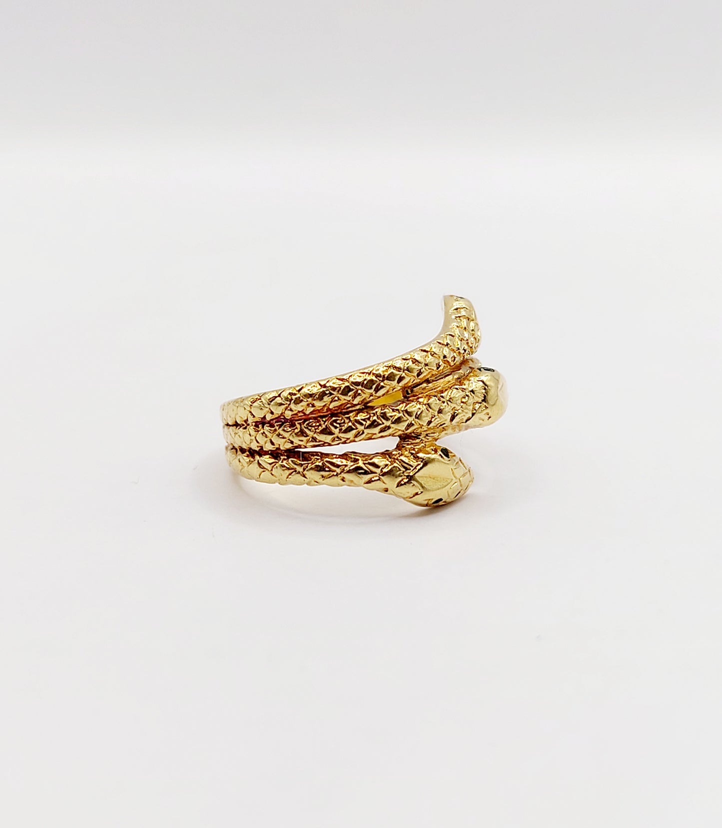 French Antique 3 Headed Snake Ring