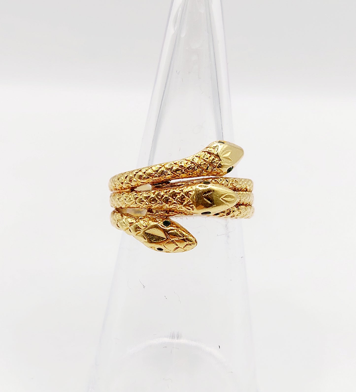 French Antique 3 Headed Snake Ring